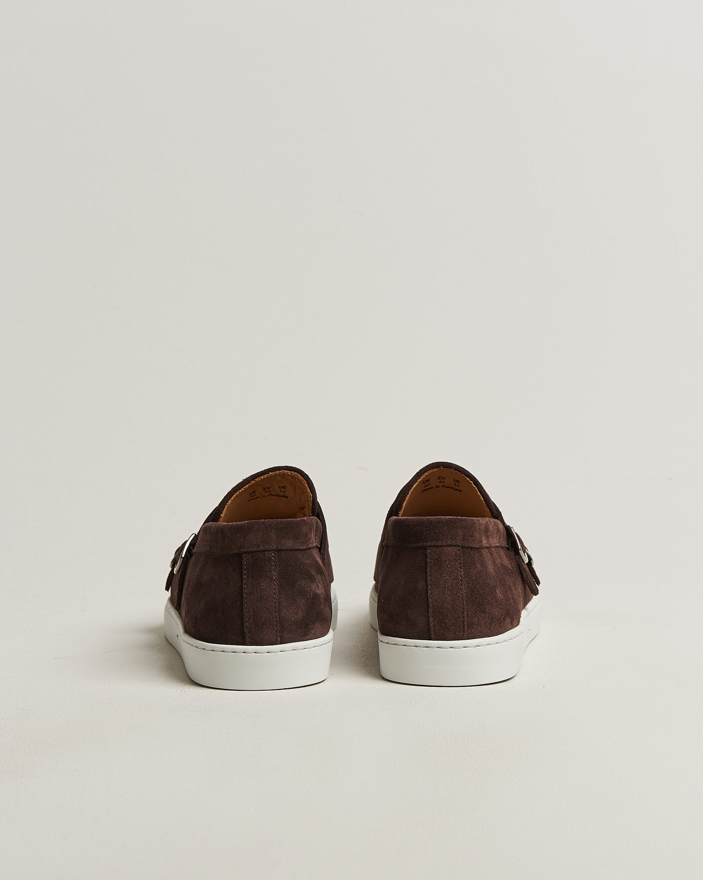 Heren | Instappers | Fliteless | Suede Monk Strap Sneaker Loafer Dark Brown
