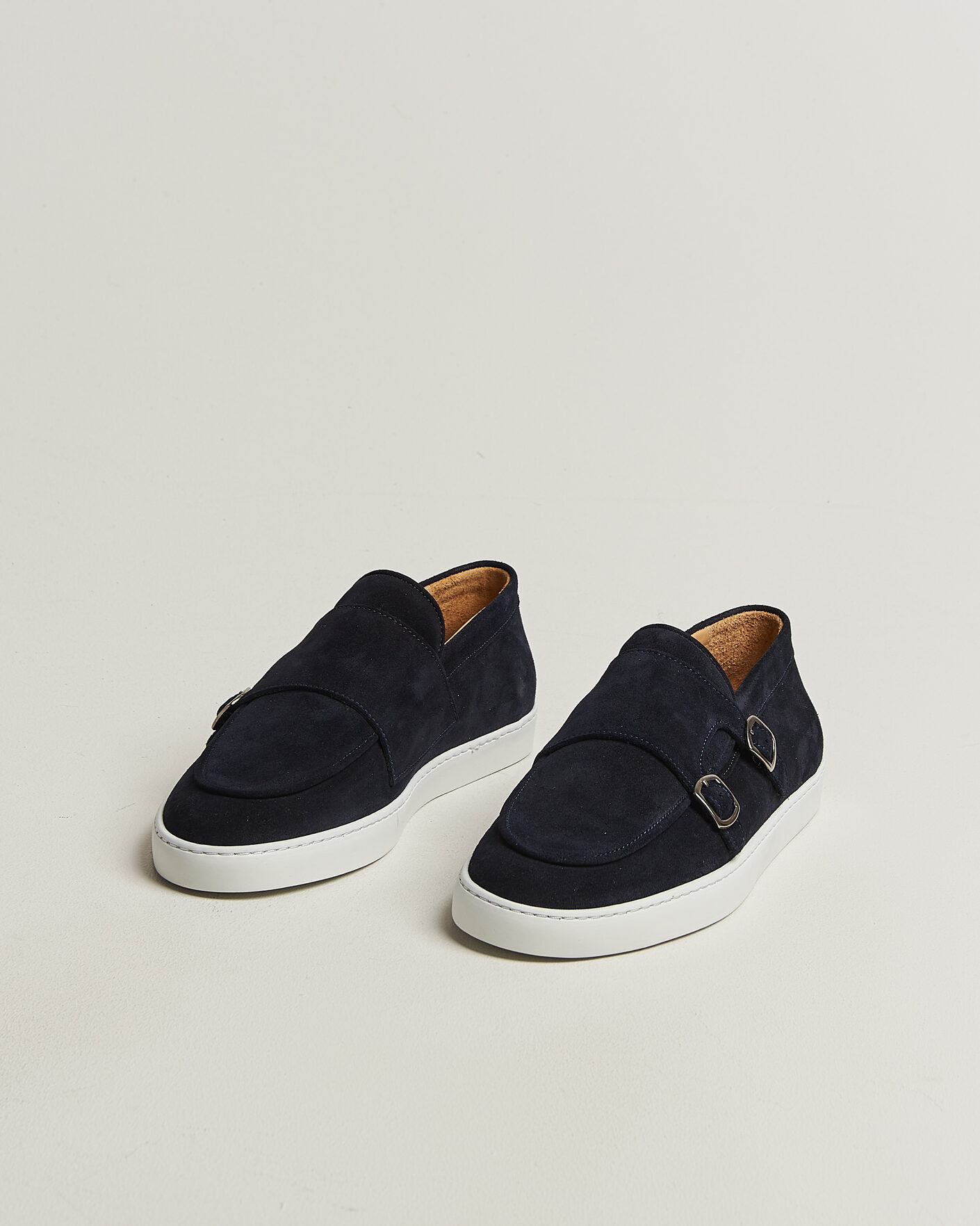 Heren | Instappers | Fliteless | Suede Monk Strap Sneaker Loafer Navy