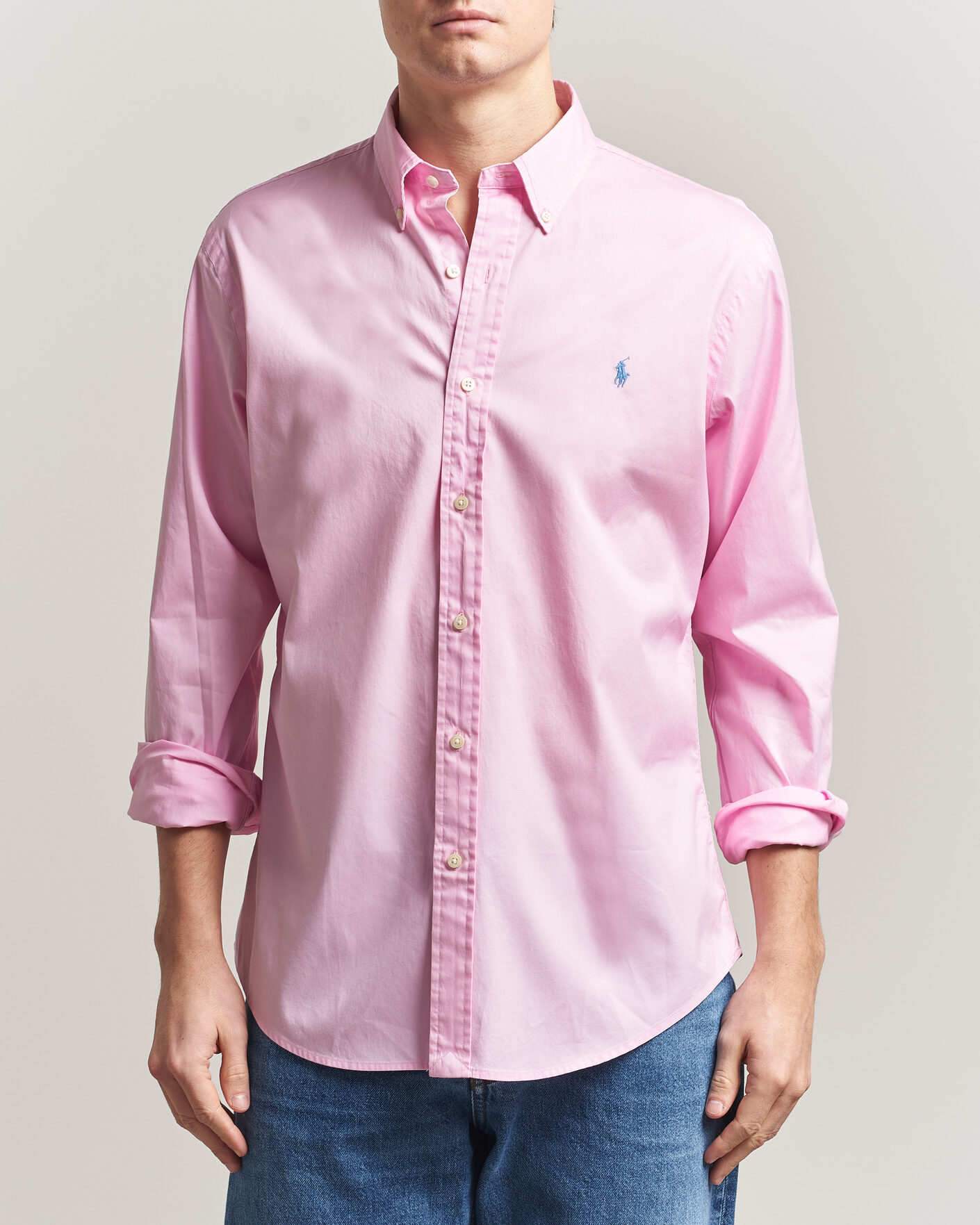 Heren | Overhemden | Polo Ralph Lauren | Custom Fit Garment Twill Shirt Carmel Pink