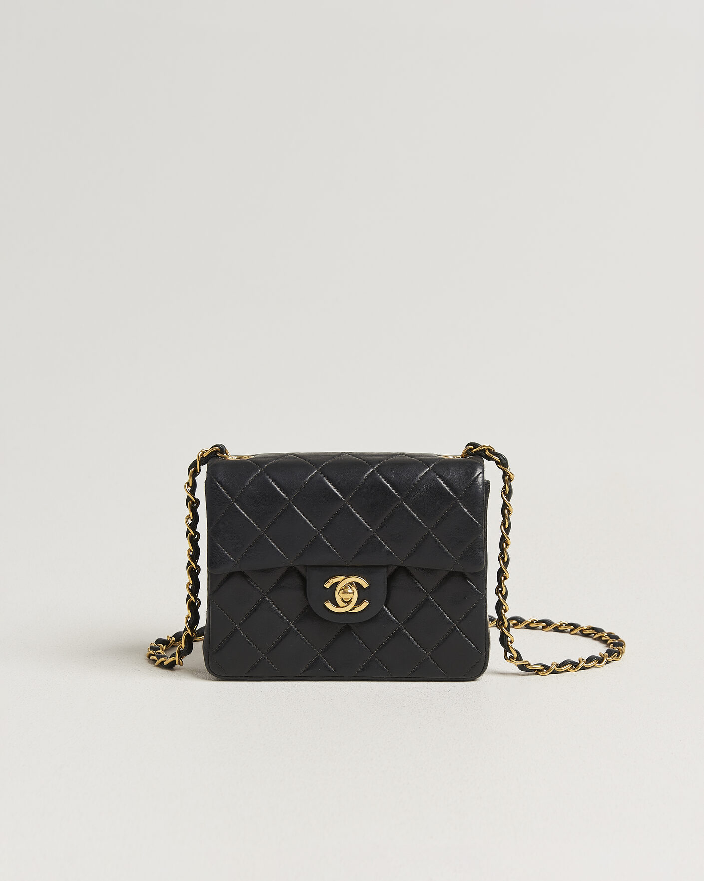 Heren | Pre-Owned & Vintage Bags | Chanel Pre-Owned | Classic Mini Single Flap Square Bag Black