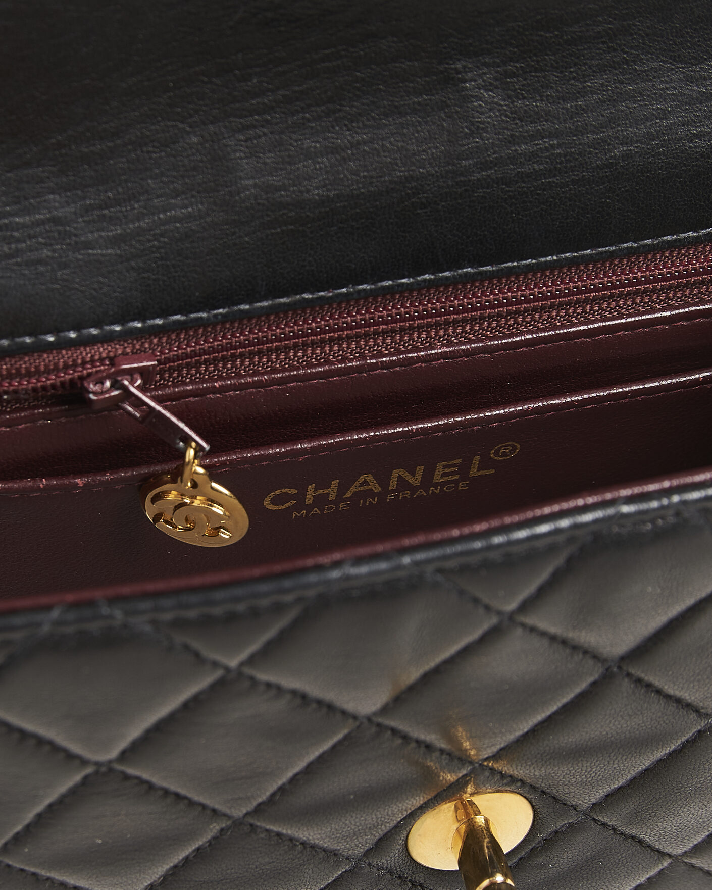 Heren | Pre-Owned & Vintage Bags | Chanel Pre-Owned | Classic Mini Single Flap Square Bag Black