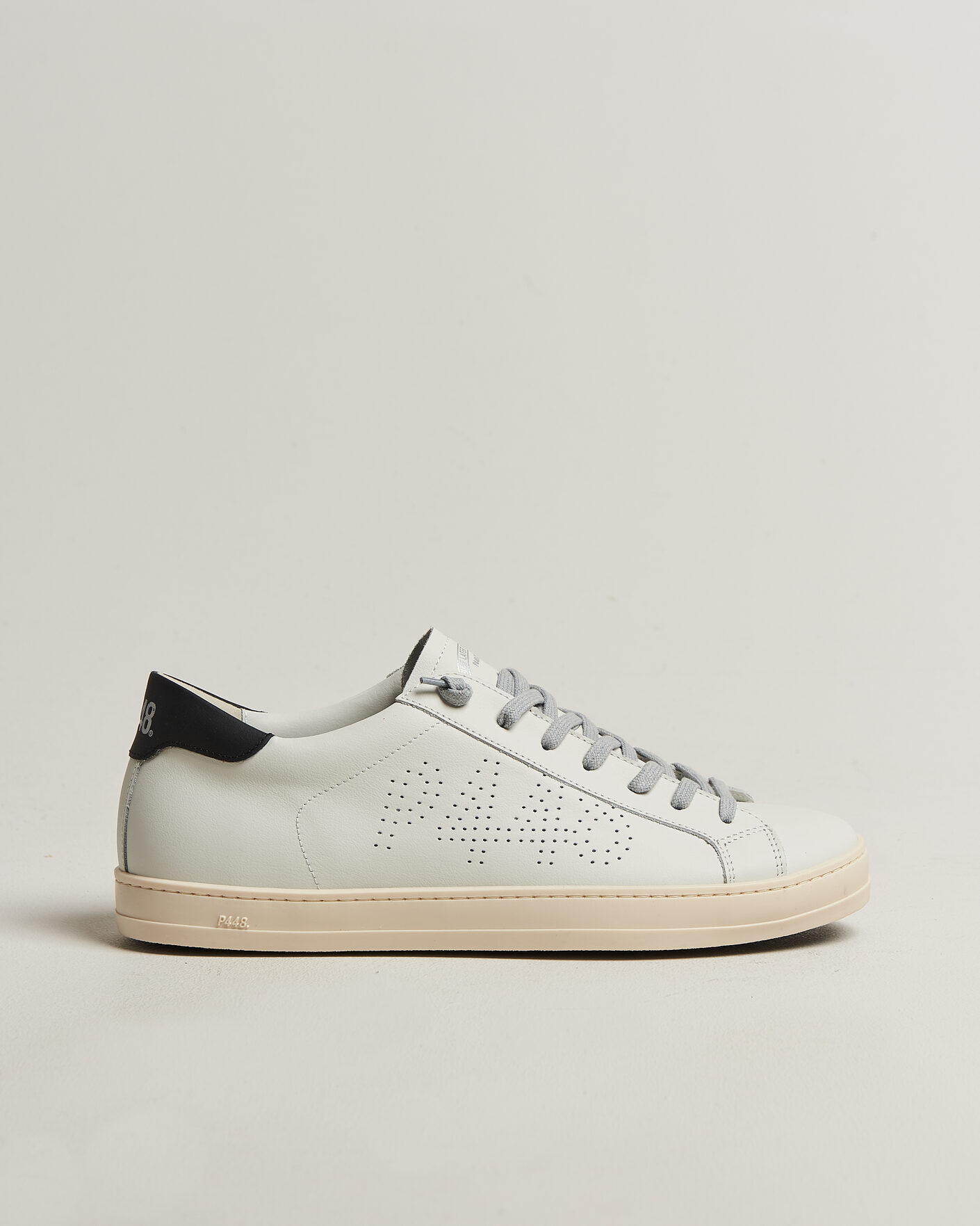 Heren | Sneakers | P448 | John Leather Sneaker White/Black