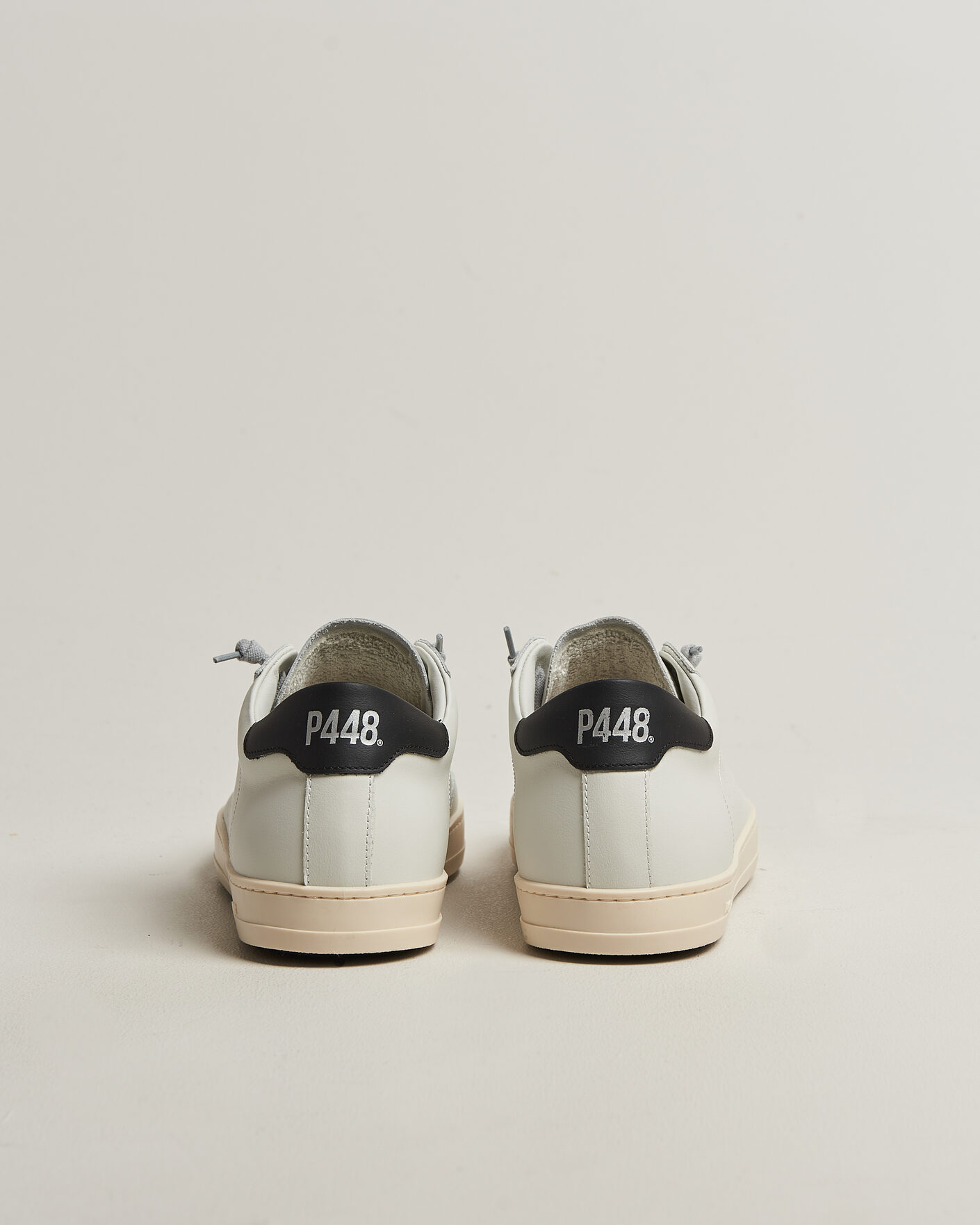 Heren | Sneakers | P448 | John Leather Sneaker White/Black