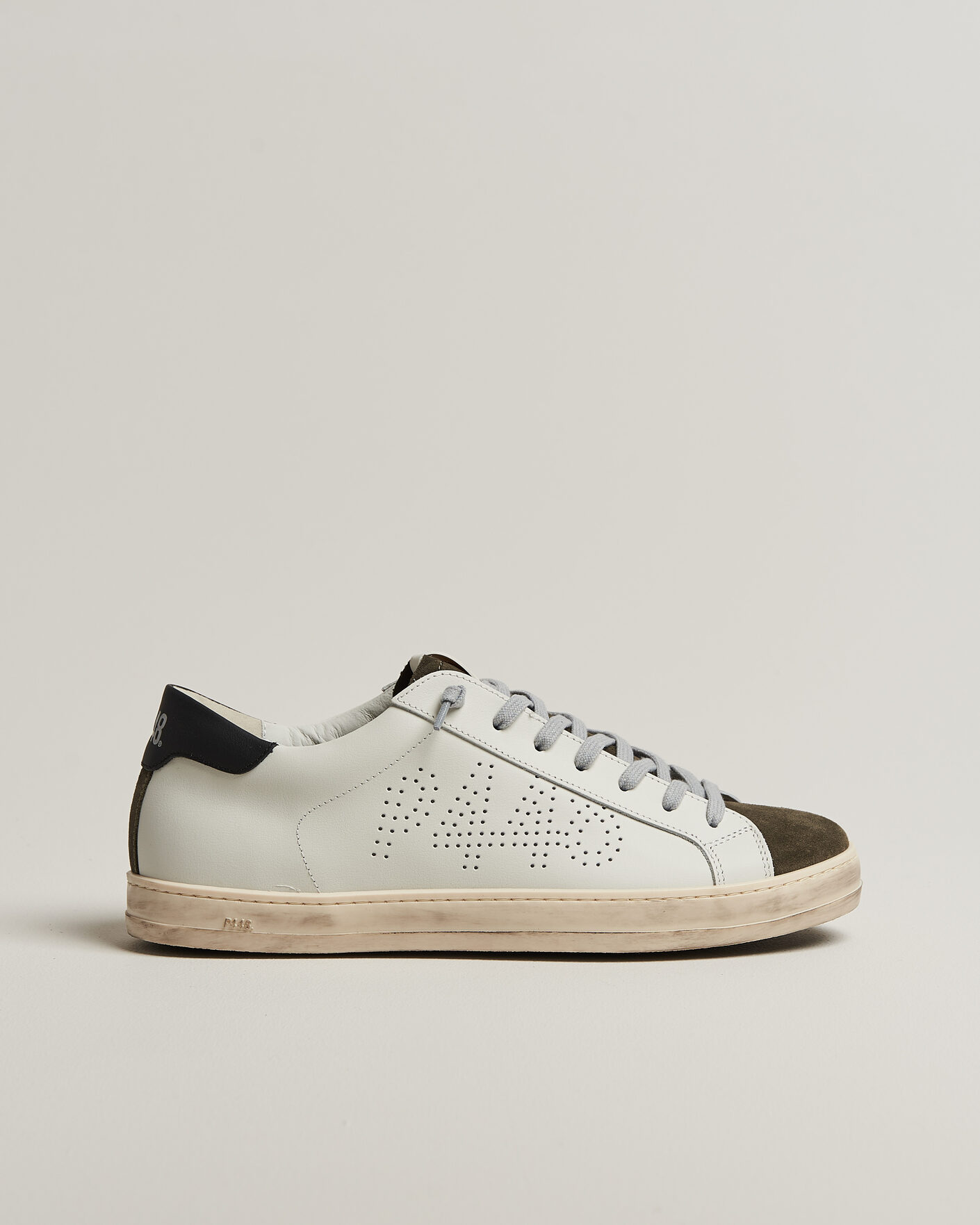 Heren | Sneakers | P448 | John Leather Sneaker White/Olive