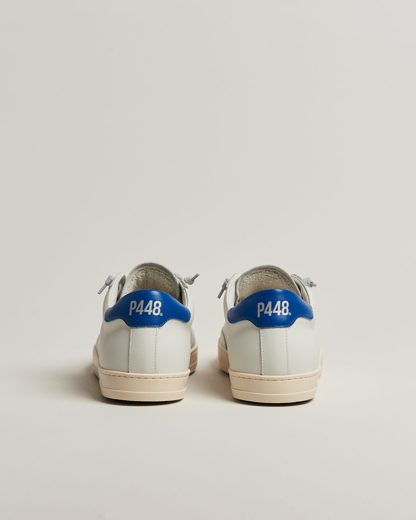 Heren | Sneakers | P448 | John Leather Sneaker White/Blue
