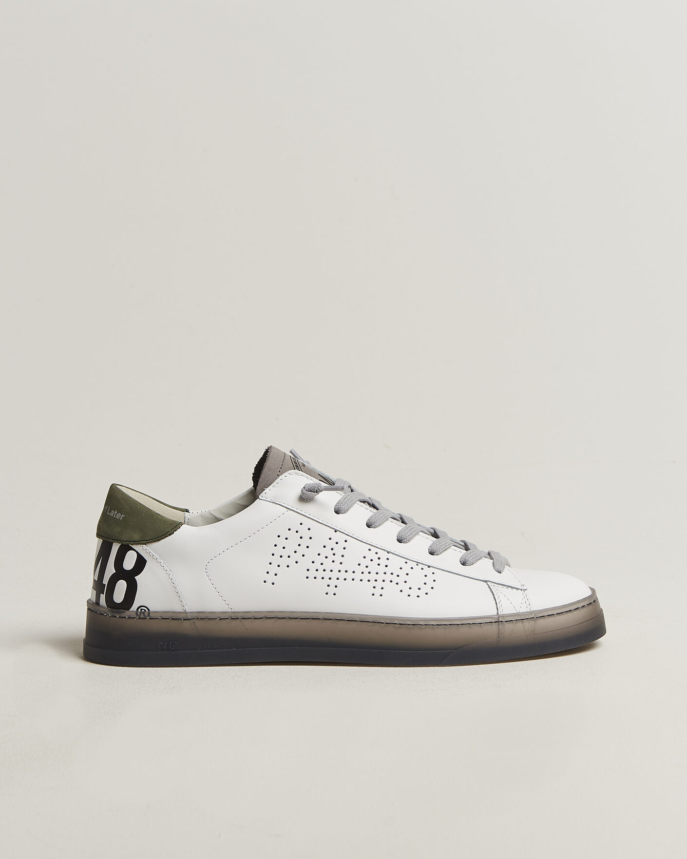 Heren | Sneakers | P448 | Jack Leather Sneaker White/Grey