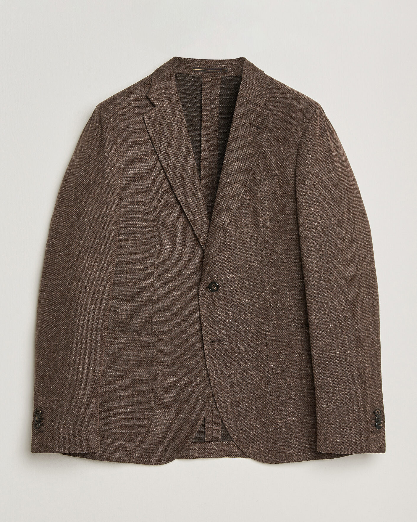 Heren | Blazers | Incotex | Structured Cotton Blazer Dark Brown