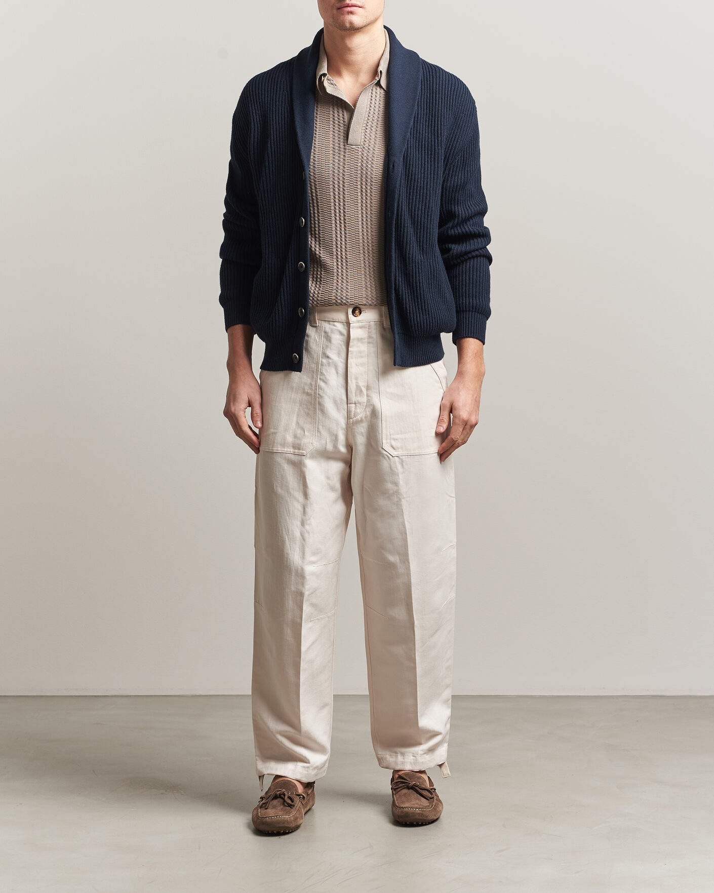 Heren | Broeken | Brunello Cucinelli | Linen Casual Pants Off White