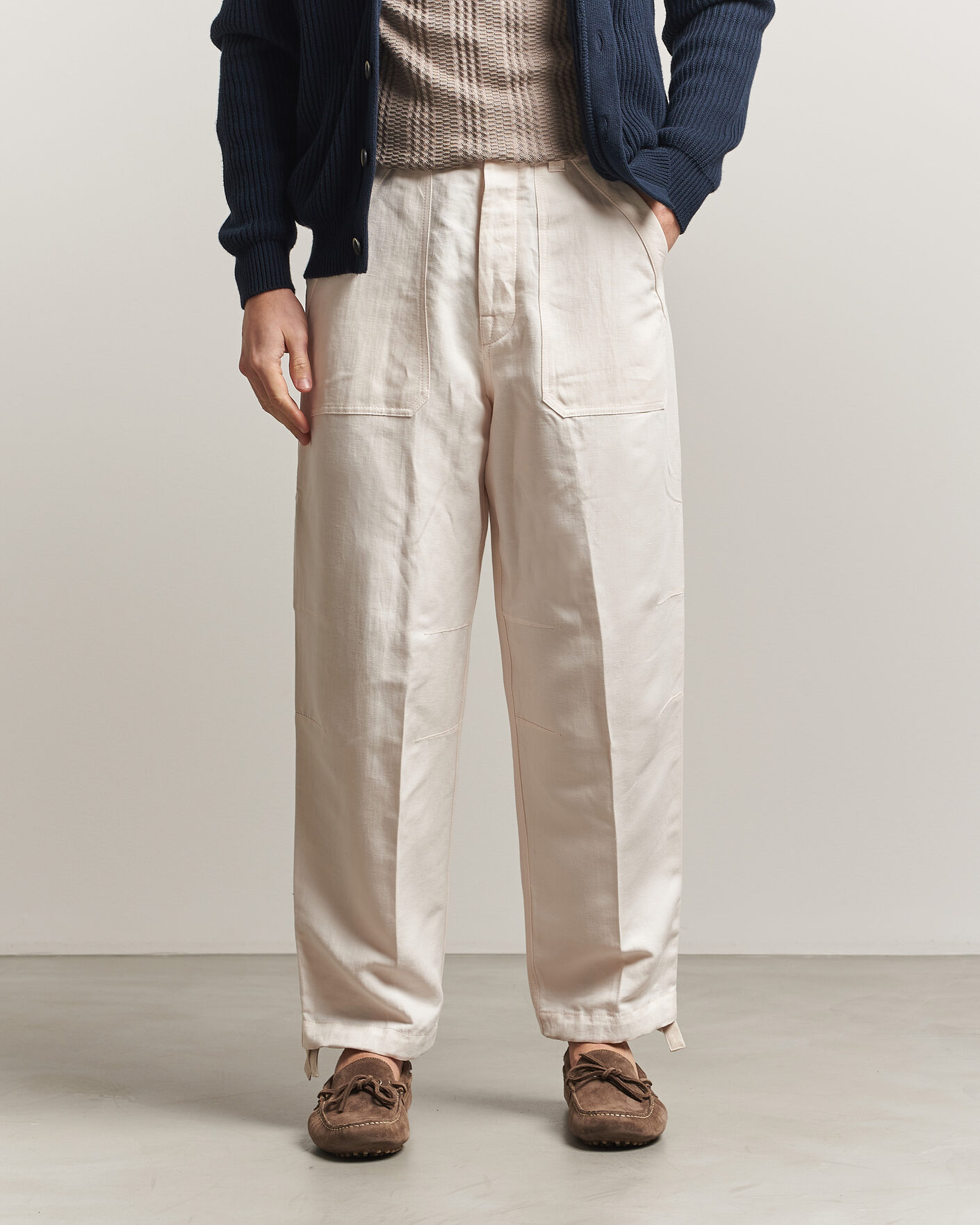 Heren | Broeken | Brunello Cucinelli | Linen Casual Pants Off White