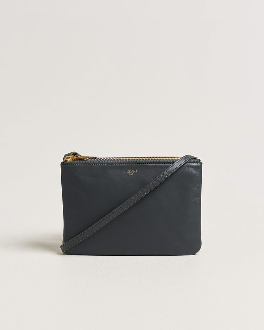 Heren | Pre-Owned & Vintage Bags | Celine Pre-Owned | Trio Bag Small Leather Grey