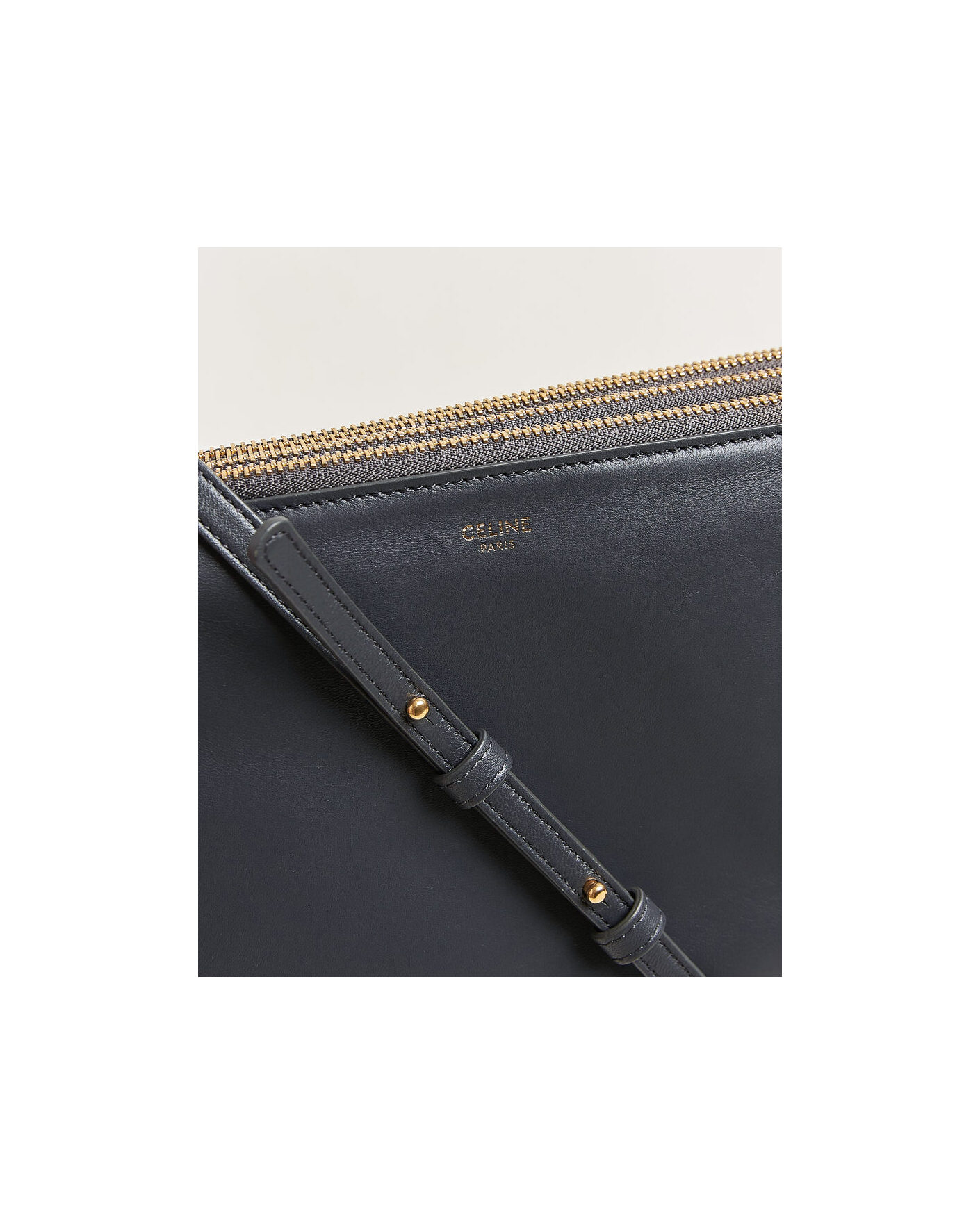 Heren | Pre-Owned & Vintage Bags | Celine Pre-Owned | Trio Bag Small Leather Grey