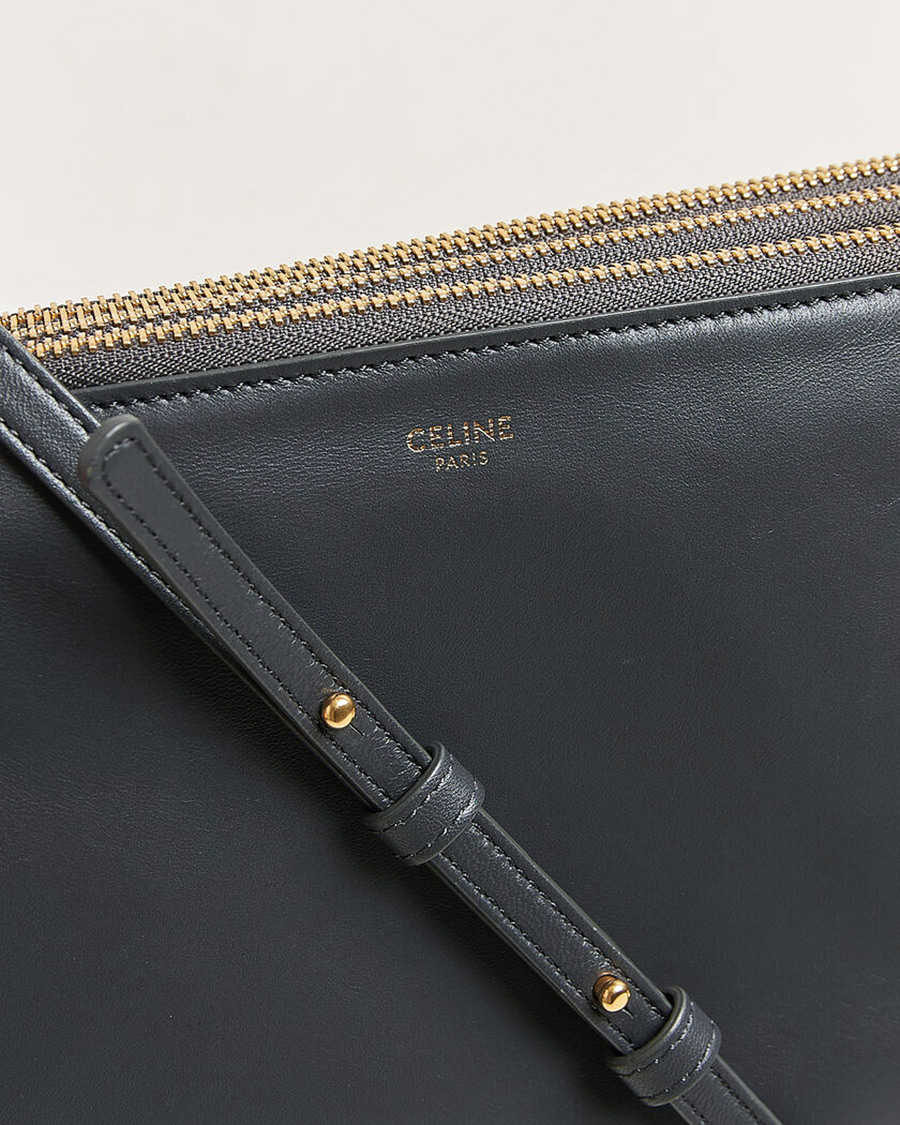 Heren | Pre-Owned & Vintage Bags | Celine Pre-Owned | Trio Bag Small Leather Grey