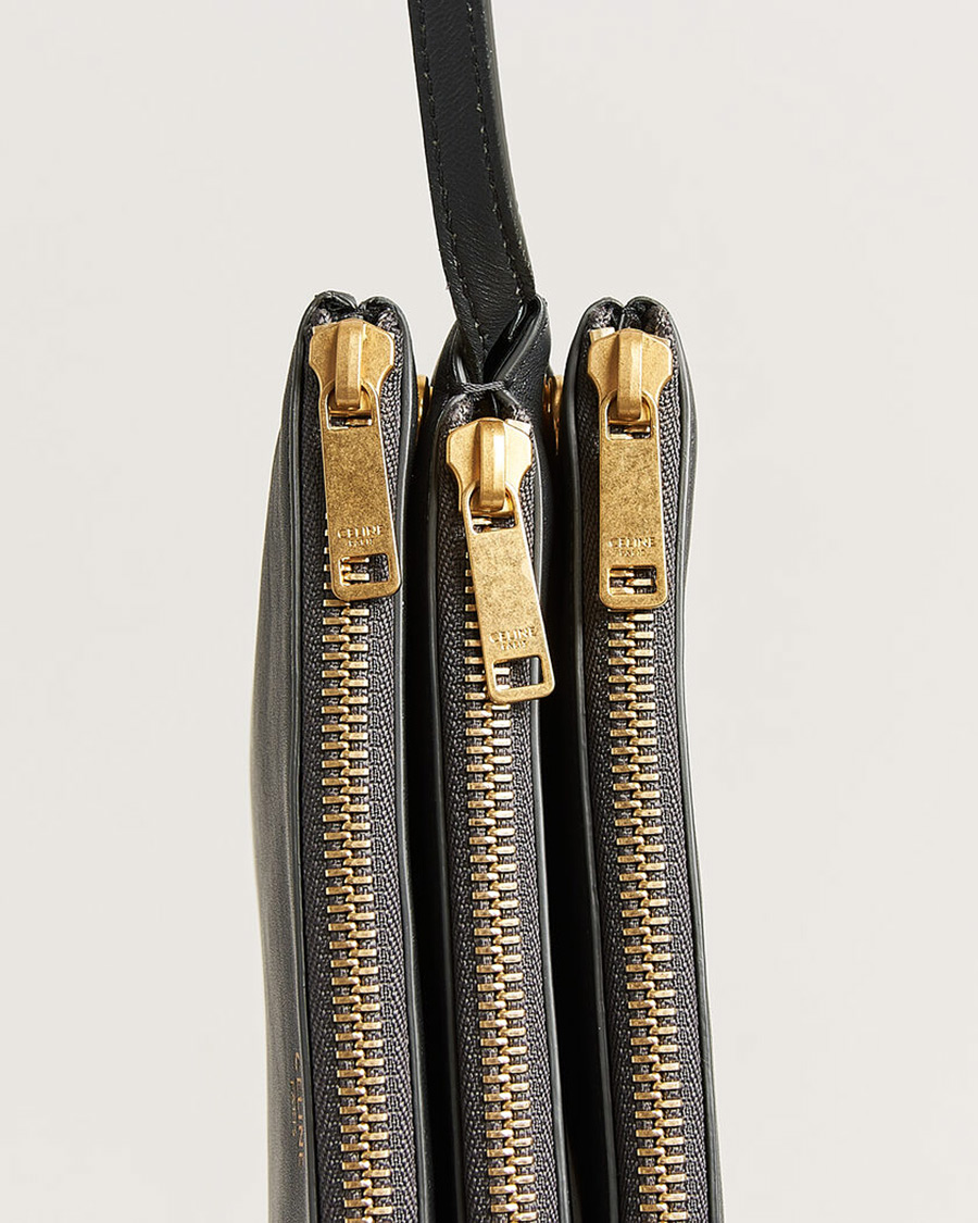 Heren | Pre-Owned & Vintage Bags | Celine Pre-Owned | Trio Bag Small Leather Grey