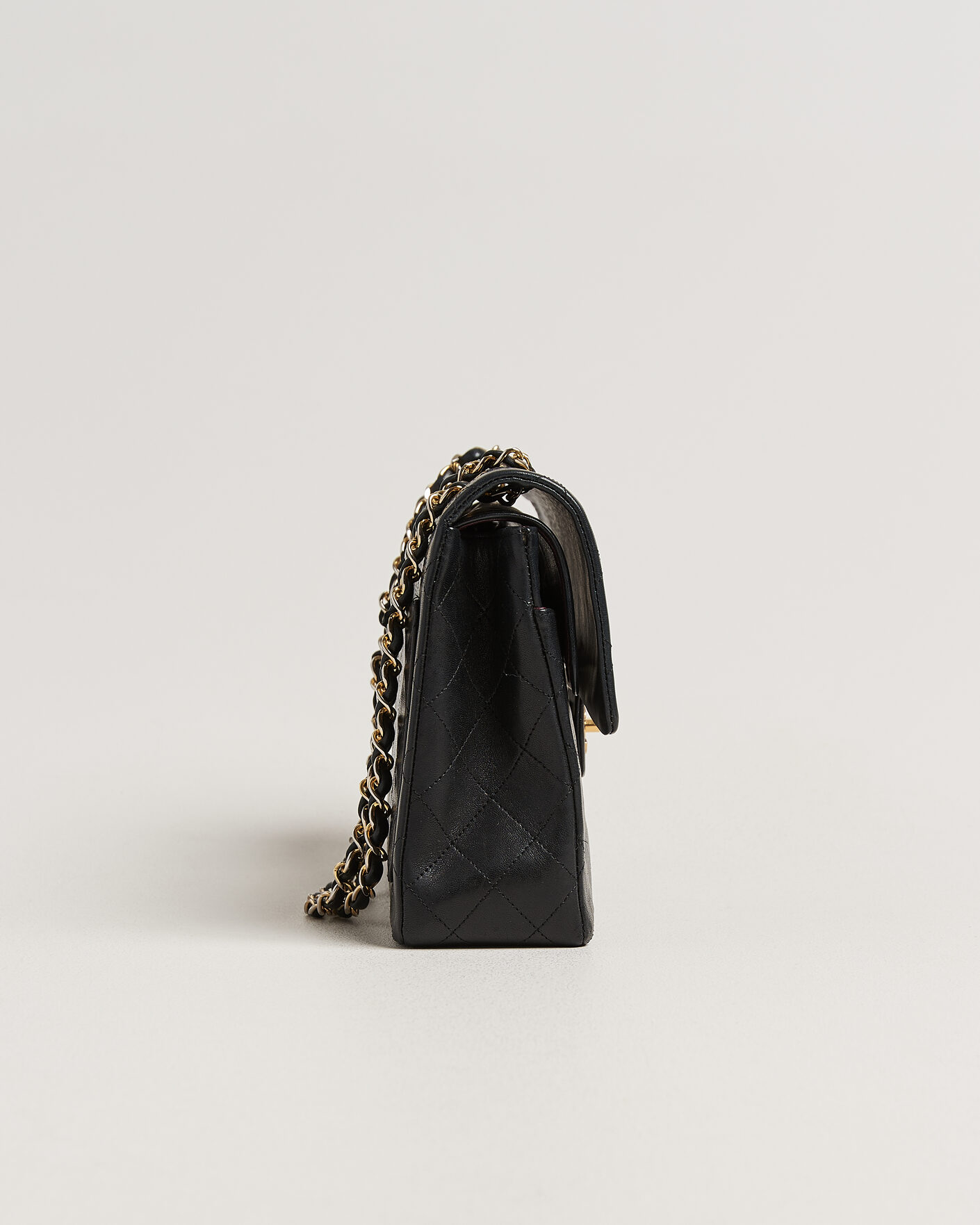 Heren | Pre-Owned & Vintage Bags | Chanel Pre-Owned | Classic Medium Square Double Flap Bag Lambskin Black