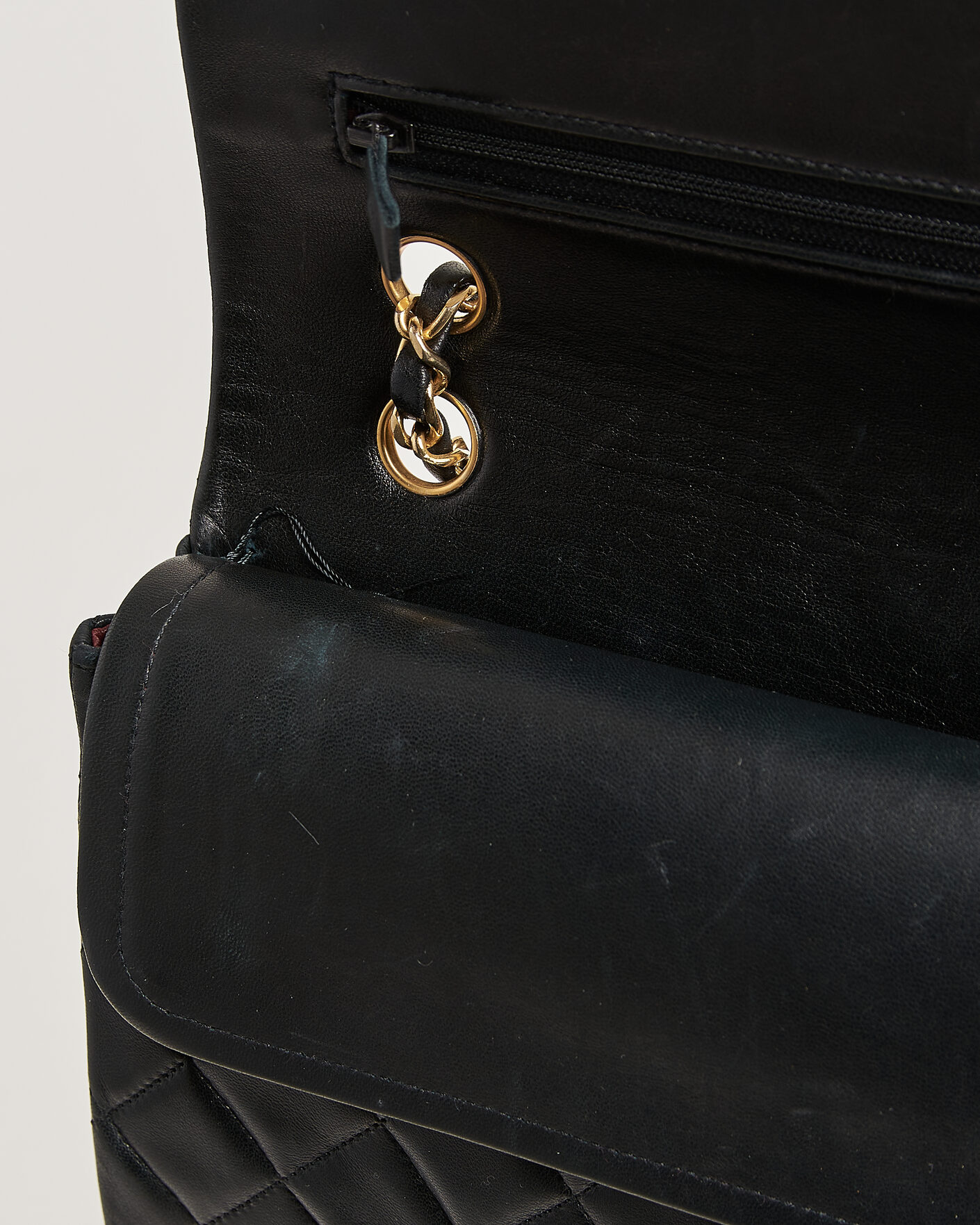 Heren | Pre-Owned & Vintage Bags | Chanel Pre-Owned | Classic Medium Double Flap Bag Lambskin Black