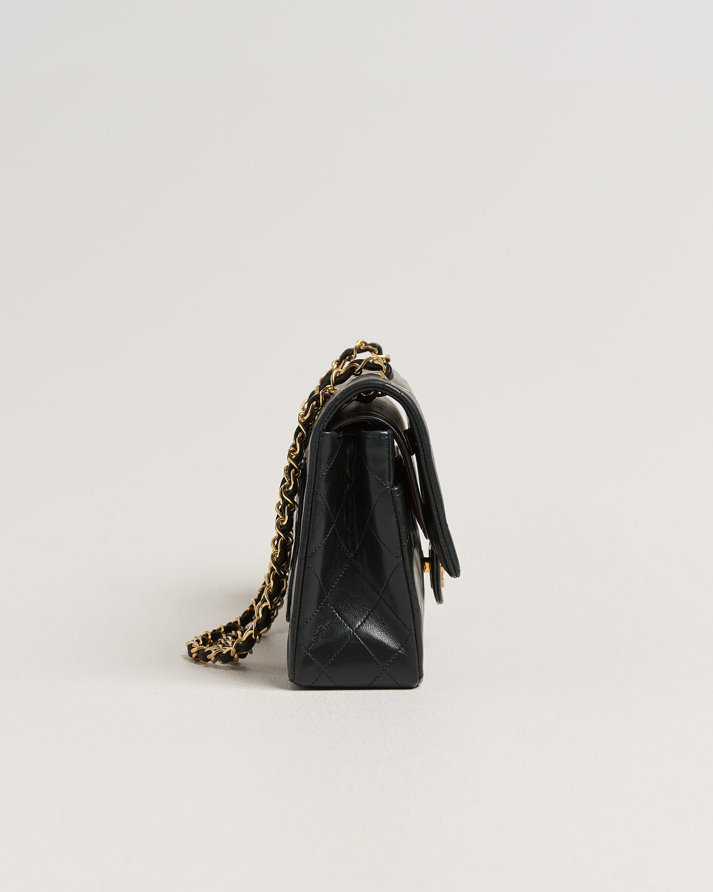 Heren | Pre-Owned & Vintage Bags | Chanel Pre-Owned | Classic Medium Double Flap Bag Lambskin Black