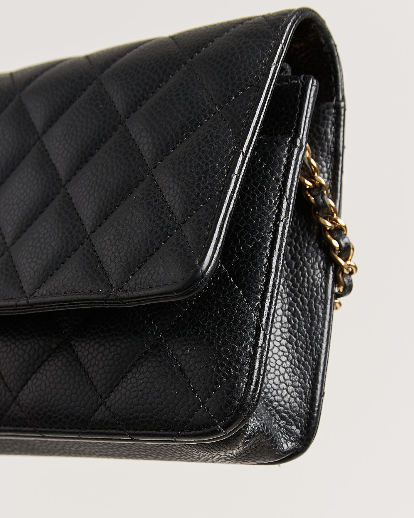 Heren | Pre-Owned & Vintage Bags | Chanel Pre-Owned | Wallet On Chain Caviar Leather Black