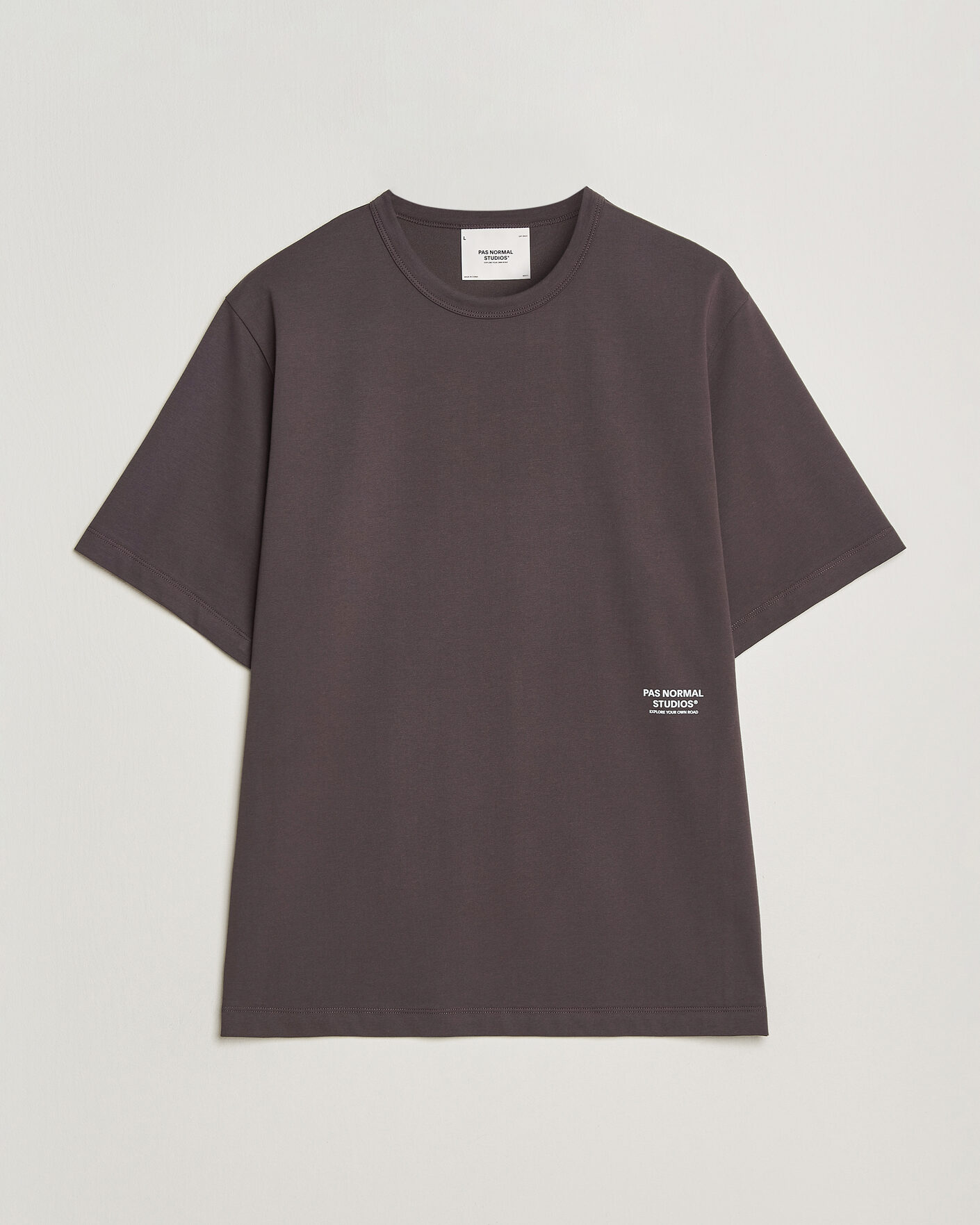 Heren | T-shirts | Pas Normal Studios | Off Race Cotton Tech T-Shirt Dark Purple