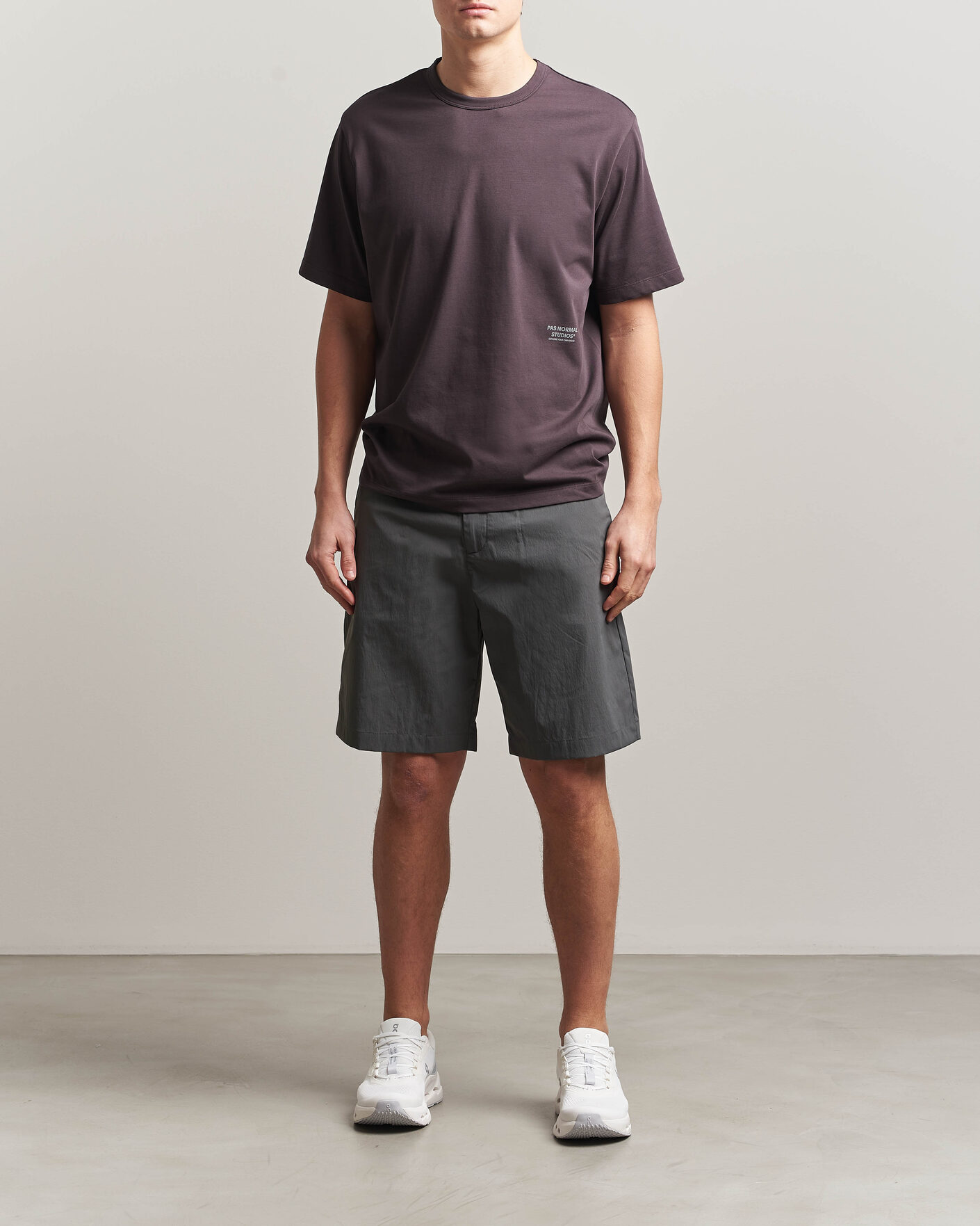 Heren | T-shirts | Pas Normal Studios | Off Race Cotton Tech T-Shirt Dark Purple