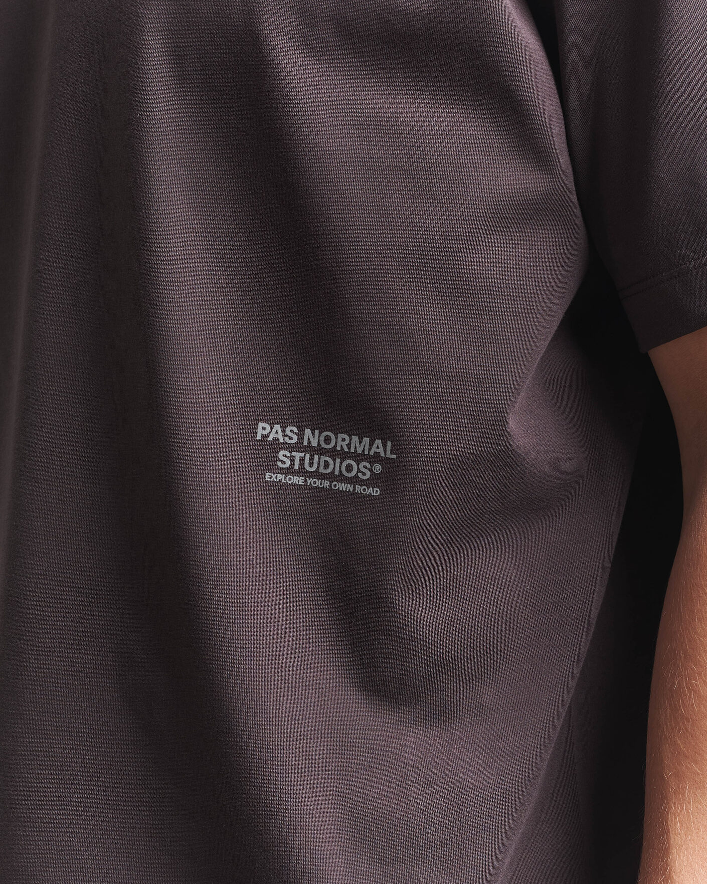 Heren | T-shirts | Pas Normal Studios | Off Race Cotton Tech T-Shirt Dark Purple