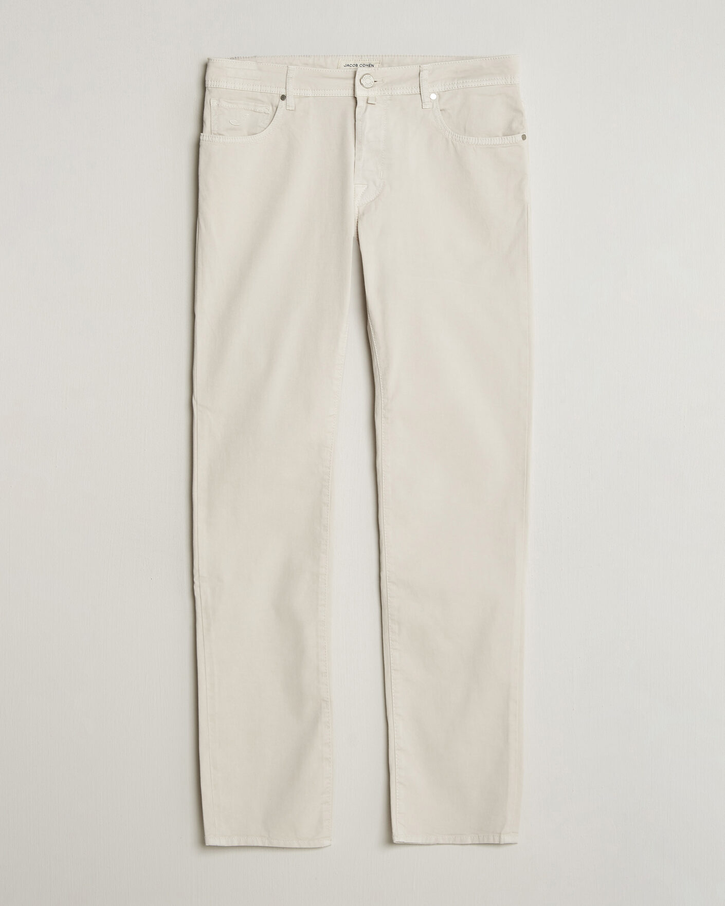 Heren | Broeken | Jacob Cohën | Bard Garment Dyed Gabardine Trousers Off White