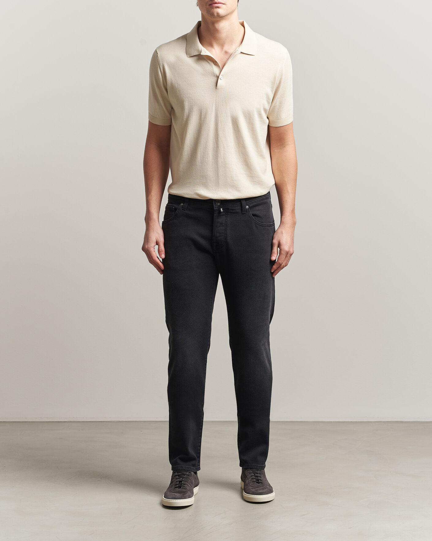 Heren | Broeken | Jacob Cohën | Nick Slim Fit Power Stretch Jeans Medium Black Wash