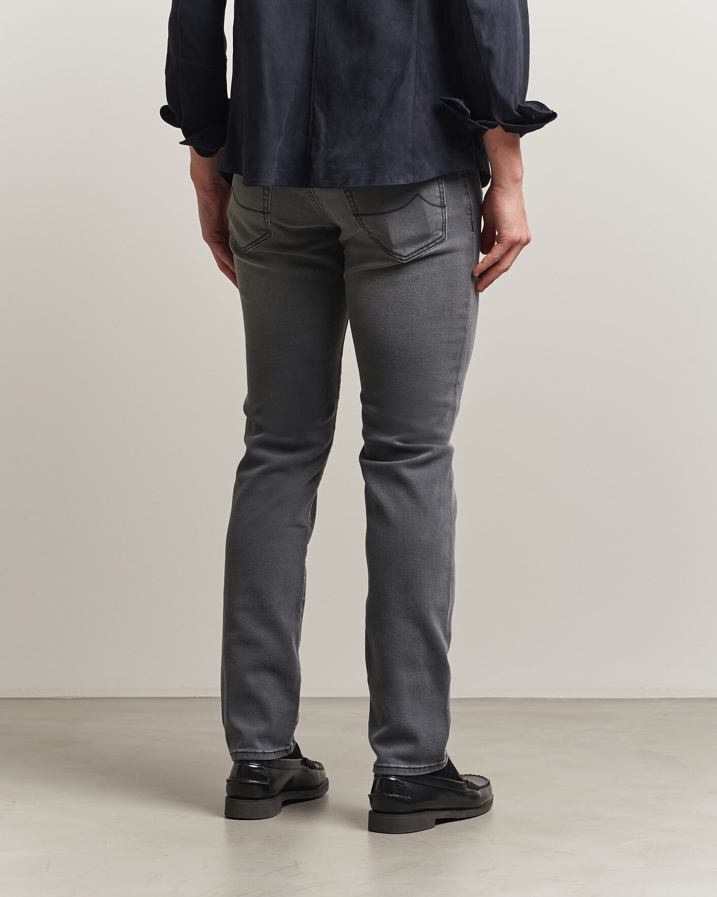 Heren | Broeken | Jacob Cohën | Nick Slim Fit Power Stretch Jeans Light Black Wash