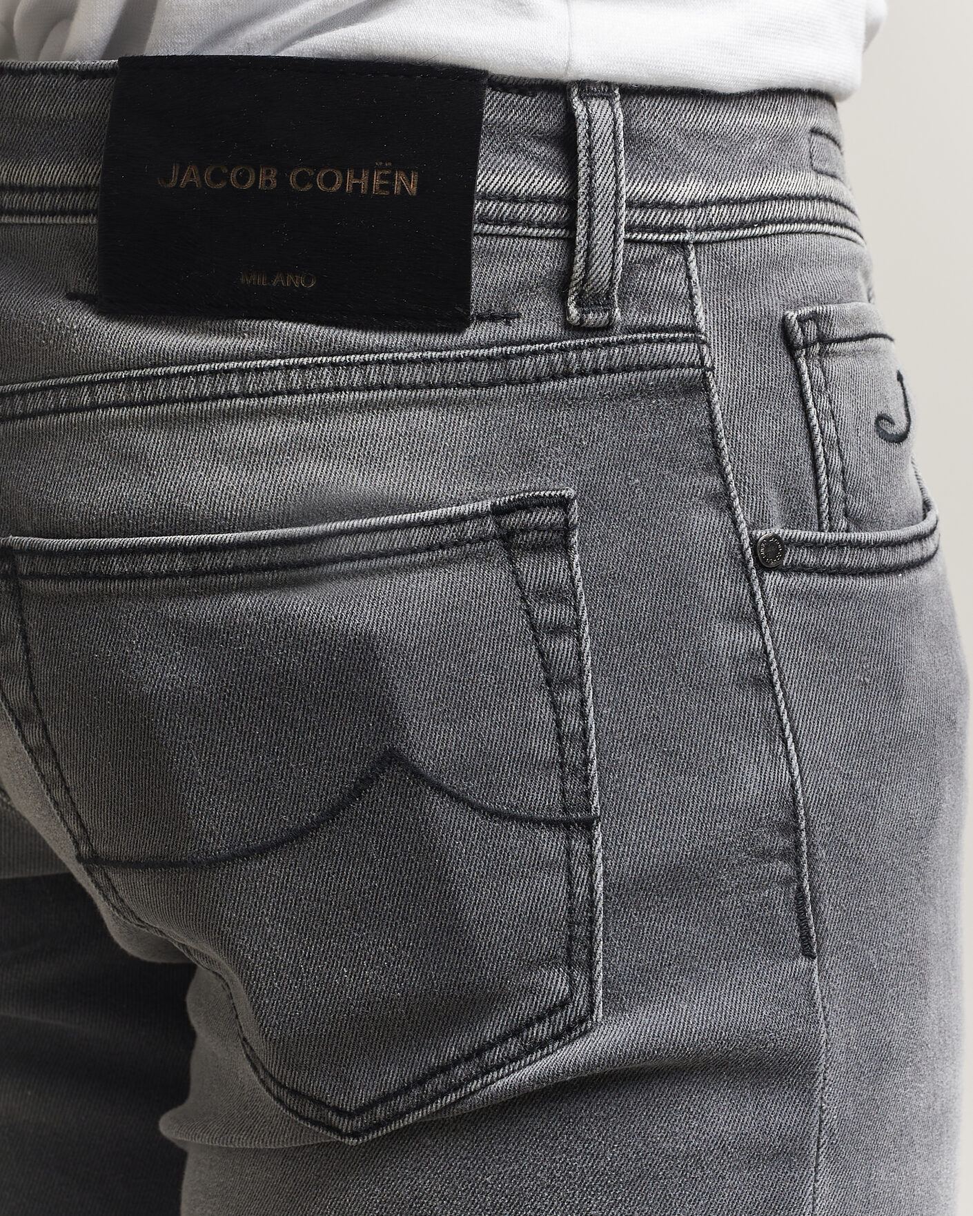 Heren | Broeken | Jacob Cohën | Nick Slim Fit Power Stretch Jeans Light Black Wash