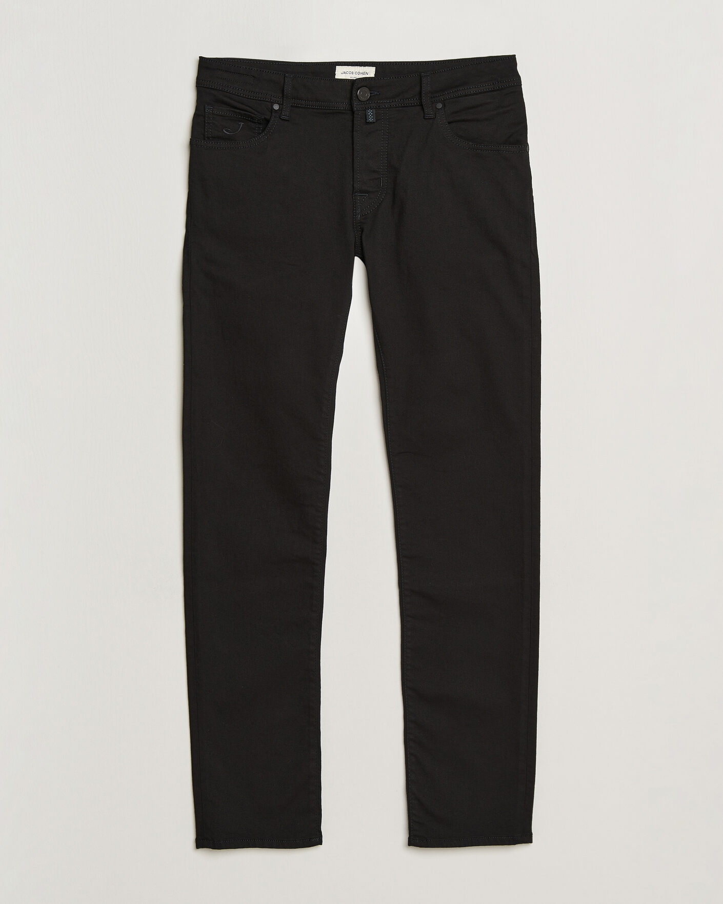 Heren | Jeans | Jacob Cohën | Nick Slim Fit Stretch Stay Black Jeans Rinse Wash