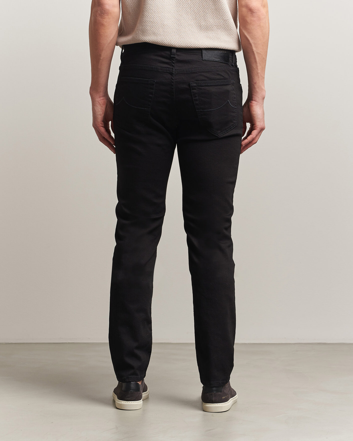 Heren | Broeken | Jacob Cohën | Nick Slim Fit Stretch Stay Black Jeans Rinse Wash