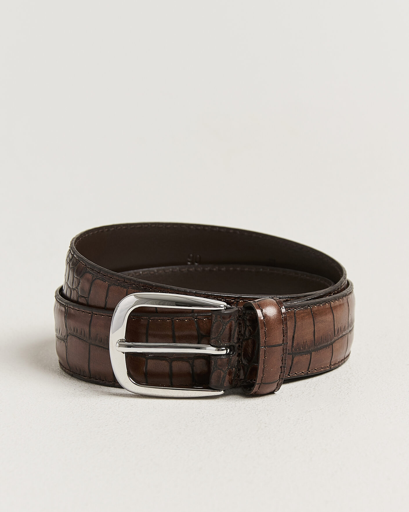 Heren | Riemen | Anderson's | Embossed Western Leather Belt Tan