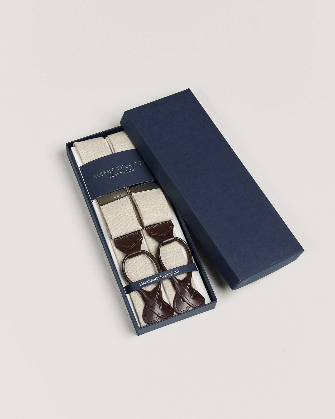 Heren | Bretels | Albert Thurston | Linen Braces Natural