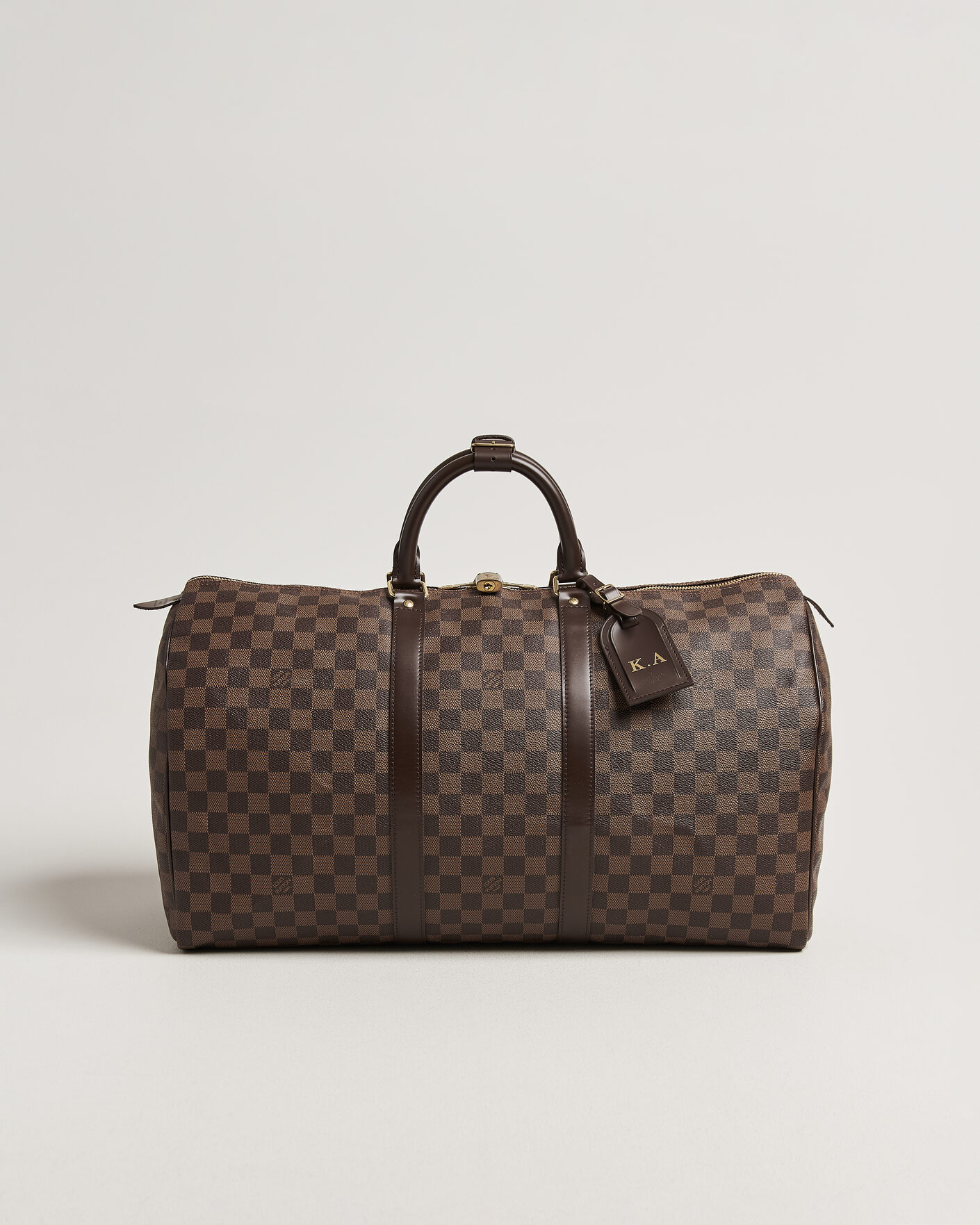 Heren | Pre-Owned & Vintage Bags | Louis Vuitton Pre-Owned | Keepall 50 Damier Ebene