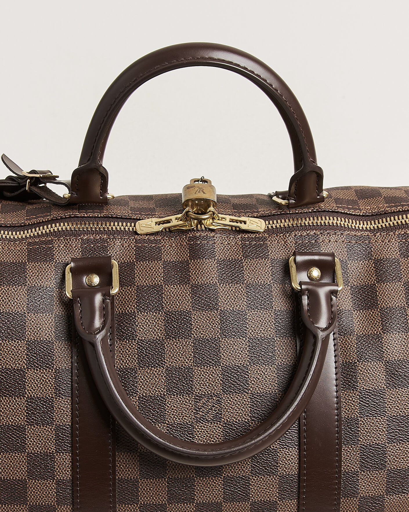 Heren | Pre-Owned & Vintage Bags | Louis Vuitton Pre-Owned | Keepall 50 Damier Ebene