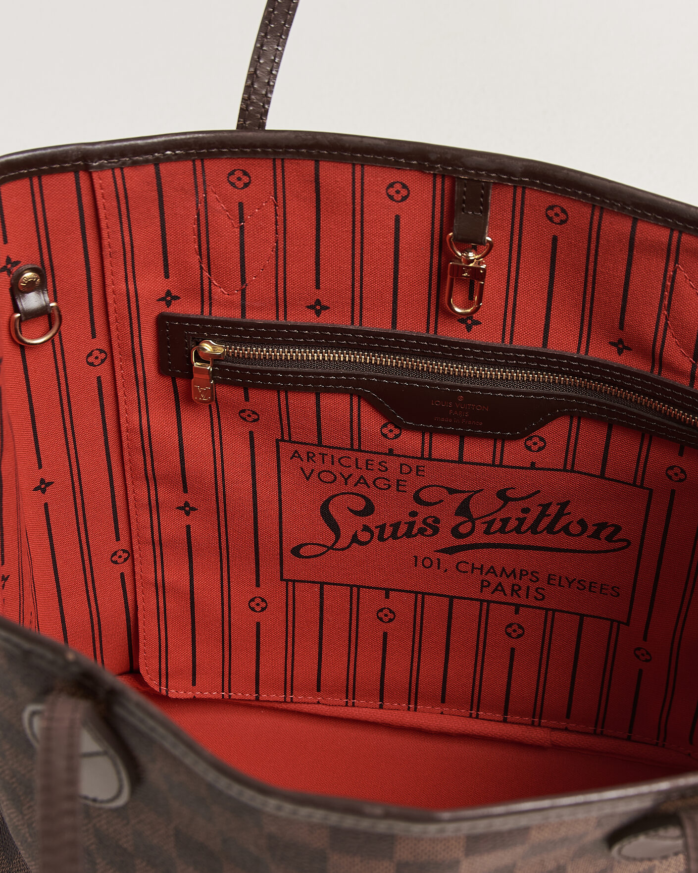 Heren | Pre-Owned & Vintage Bags | Louis Vuitton Pre-Owned | Neverfull MM Damier Ebene