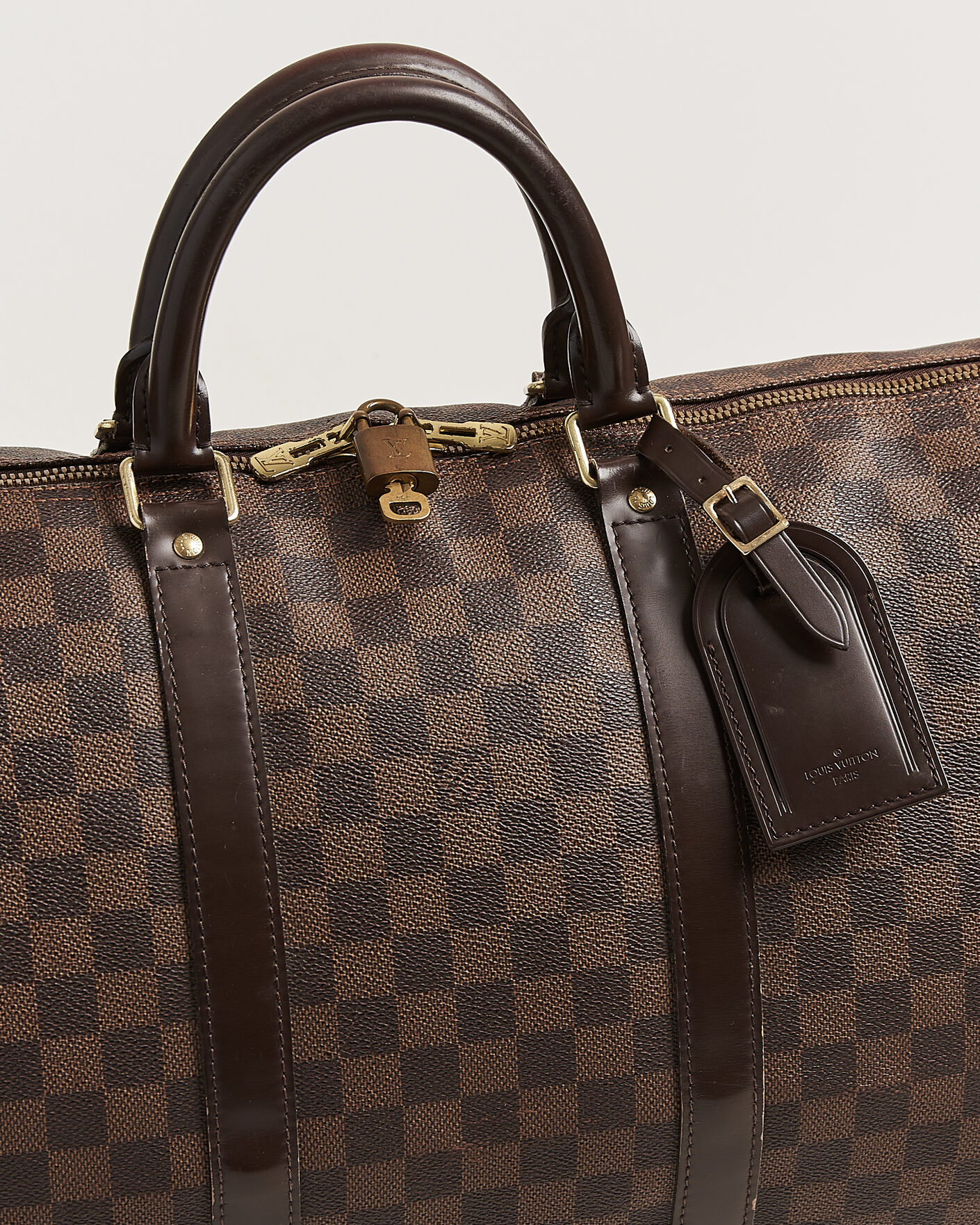 Heren | Pre-Owned & Vintage Bags | Louis Vuitton Pre-Owned | Keepall 50 Damier Ebene
