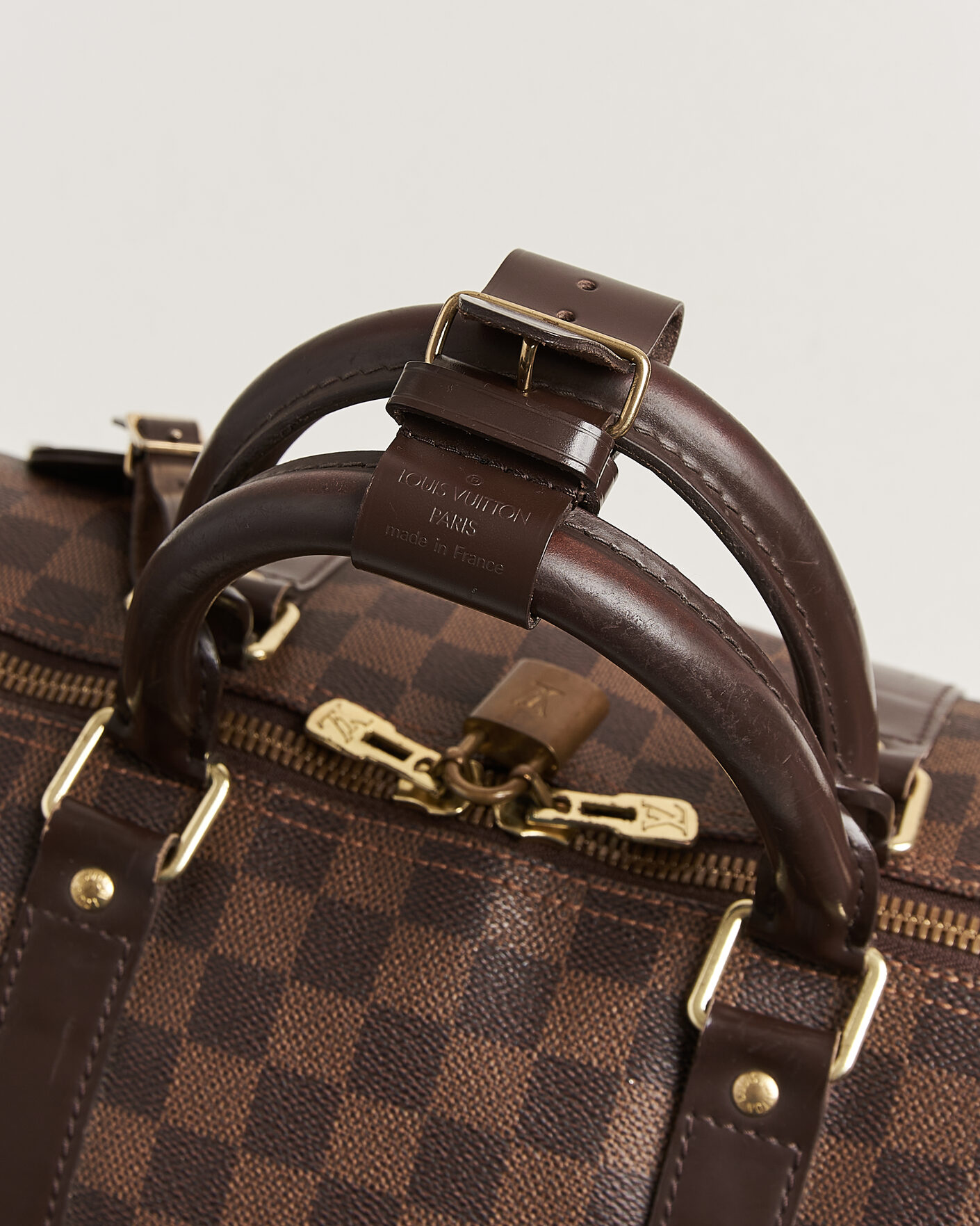 Heren | Pre-Owned & Vintage Bags | Louis Vuitton Pre-Owned | Keepall 50 Damier Ebene