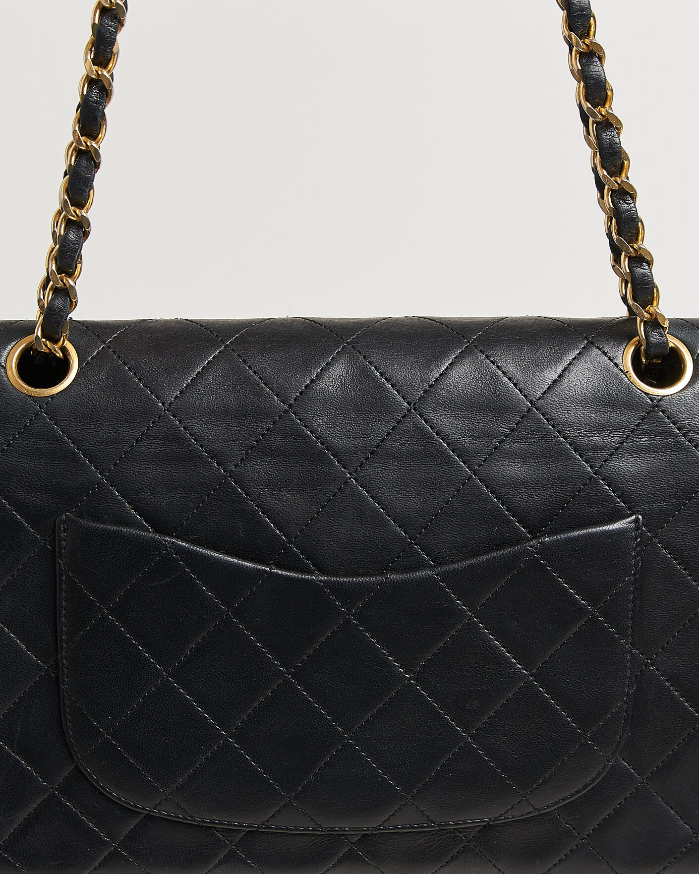 Heren | Pre-Owned & Vintage Bags | Chanel Pre-Owned | Classic Medium Double Flap Bag Lambskin Black