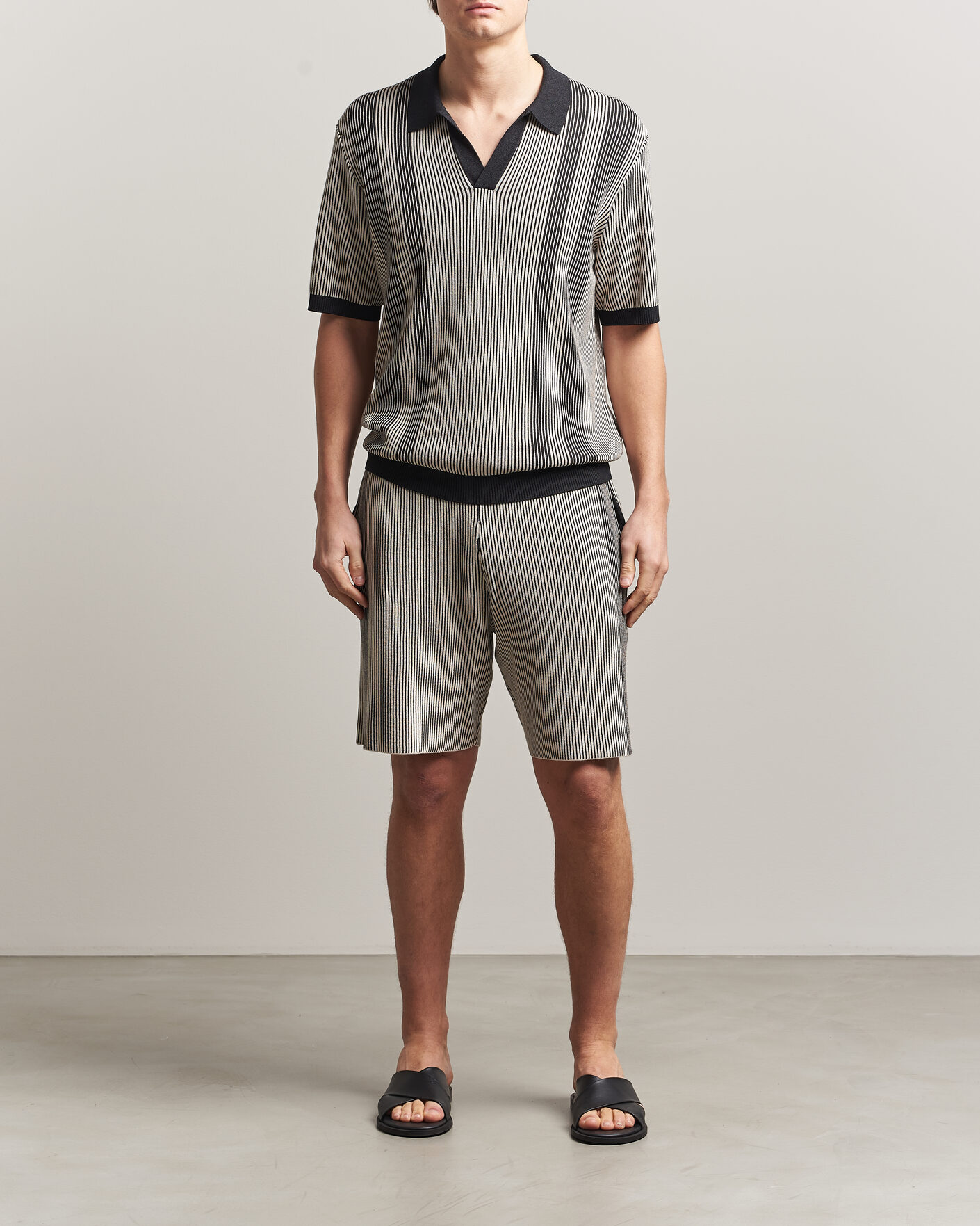 Heren | Polo's | J.Lindeberg | Sal Knitted Polo Moonbeam