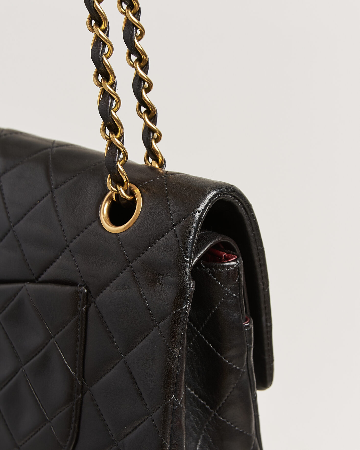 Heren | Pre-Owned & Vintage Bags | Chanel Pre-Owned | Classic Medium Double Flap Bag Lambskin Black