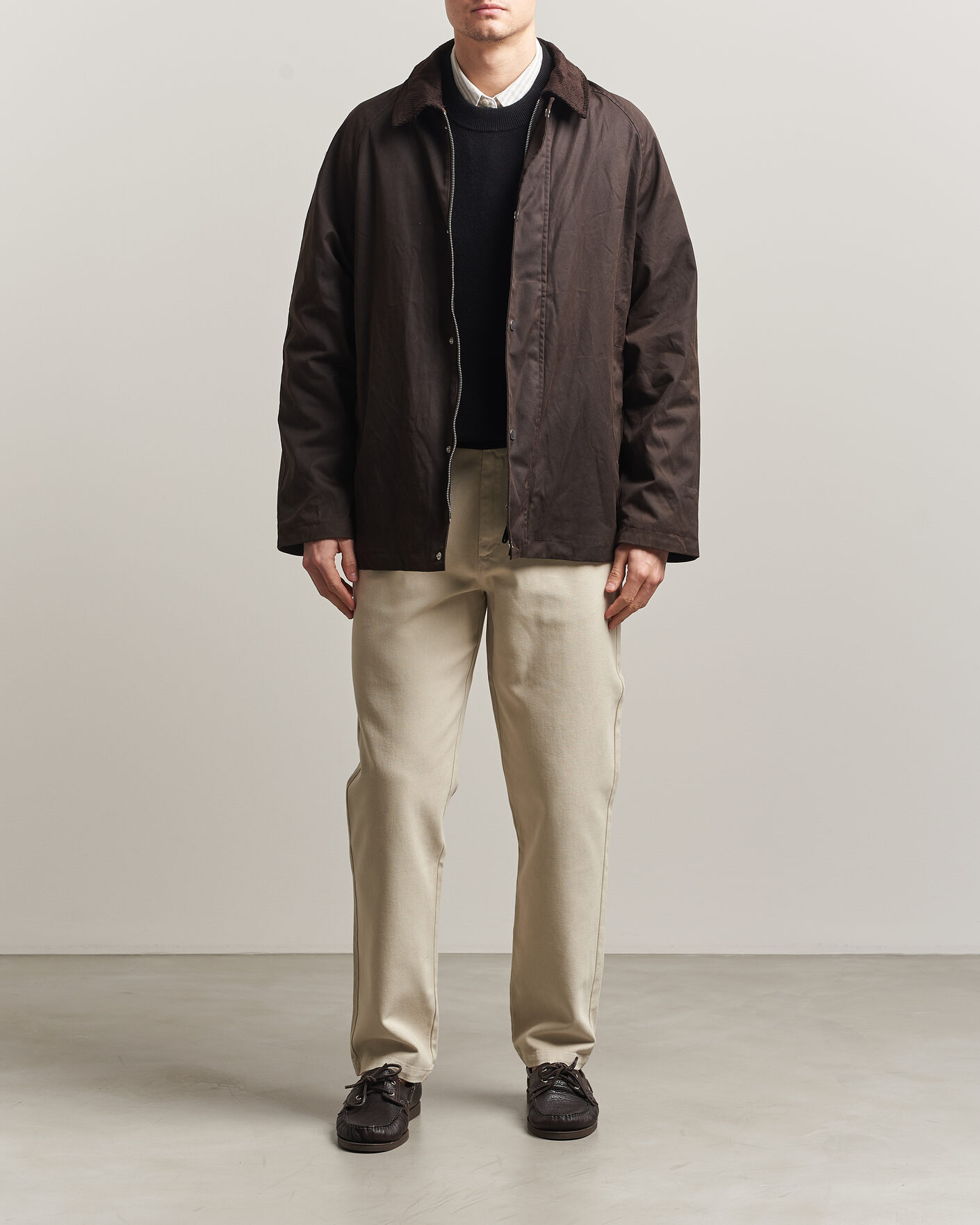 Heren | Jassen | A Day's March | Limestone Waxed Jacket Dark Brown