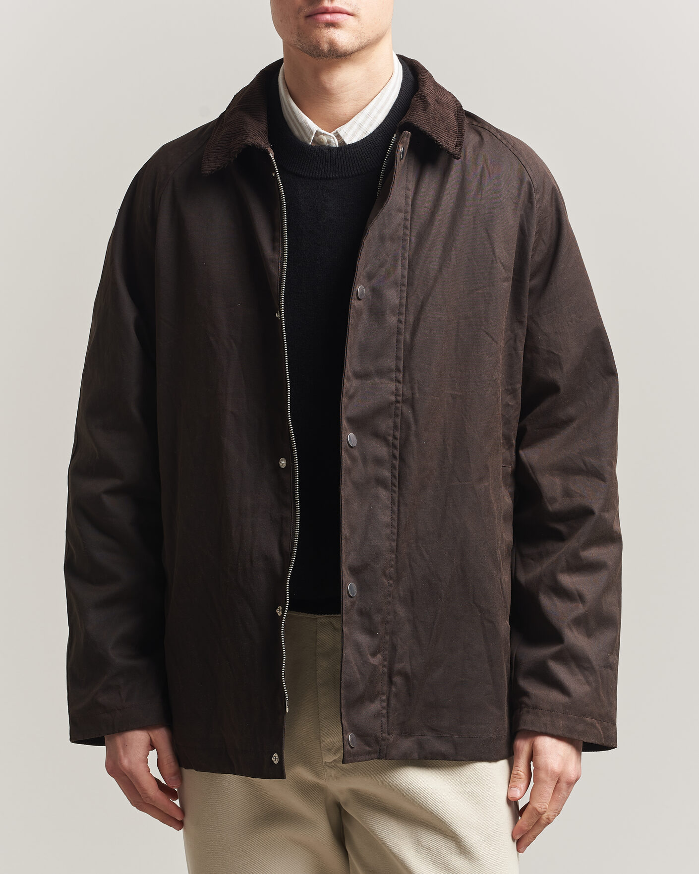 Heren | Jassen | A Day's March | Limestone Waxed Jacket Dark Brown