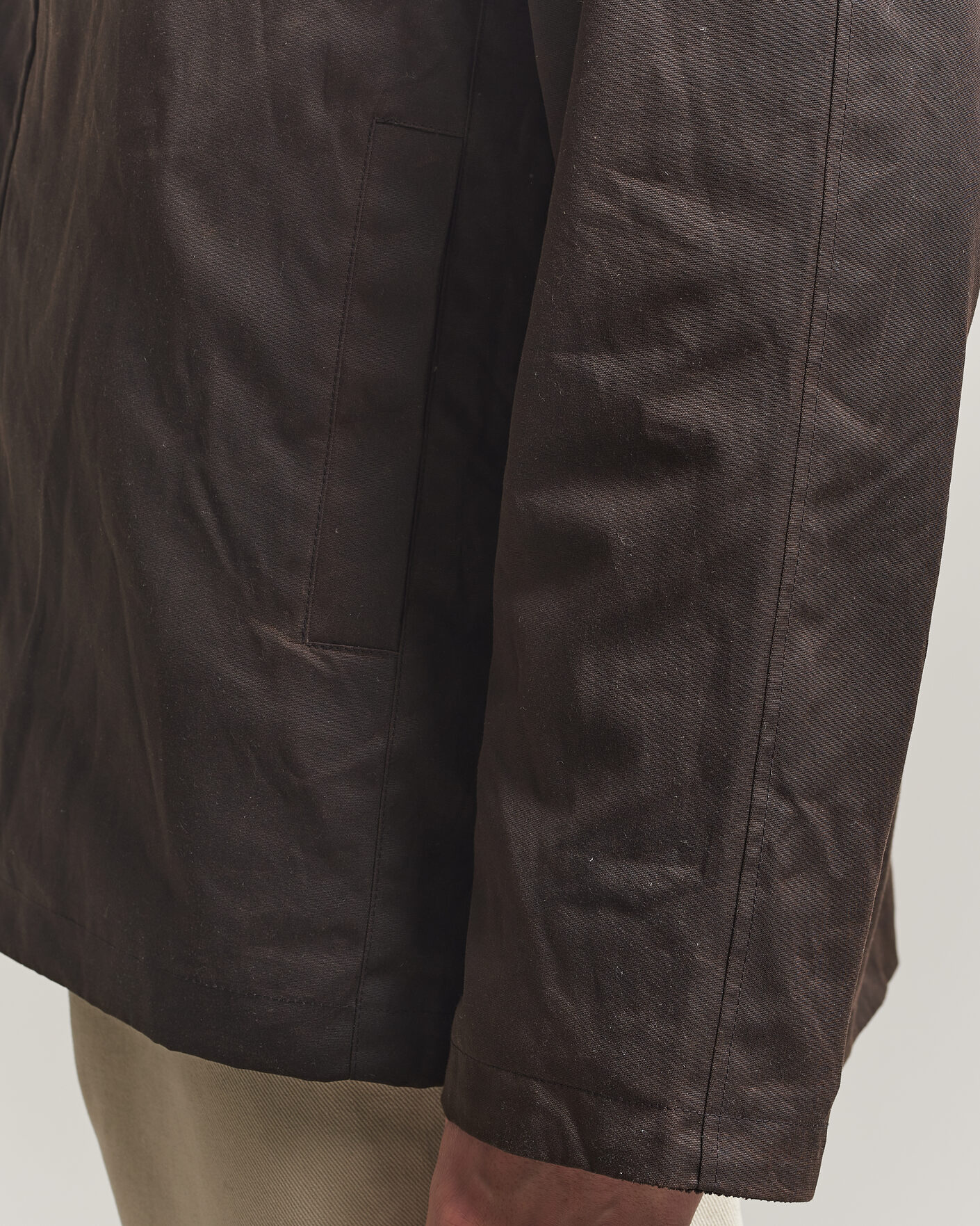 Heren | Jassen | A Day's March | Limestone Waxed Jacket Dark Brown