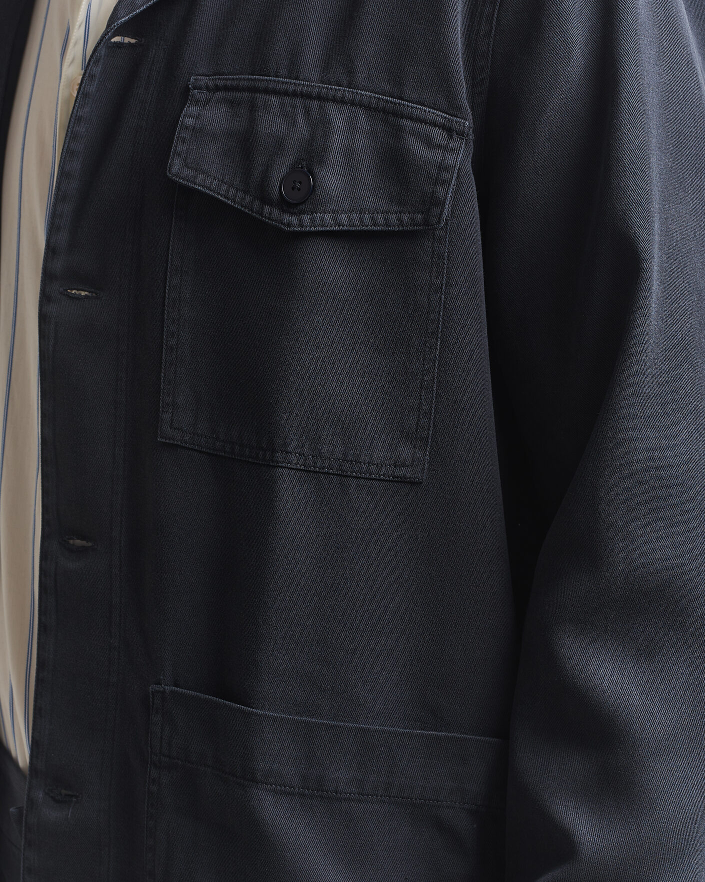 Heren | Overhemden | A Day's March | Banagher Lyocell Overshirt Navy
