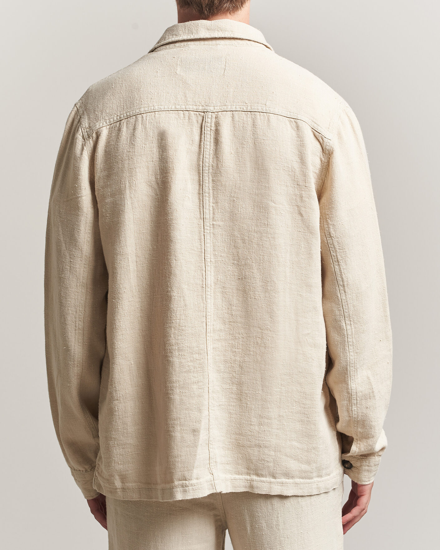 Heren | Overhemden | A Day's March | Original Linen Overshirt Oyster