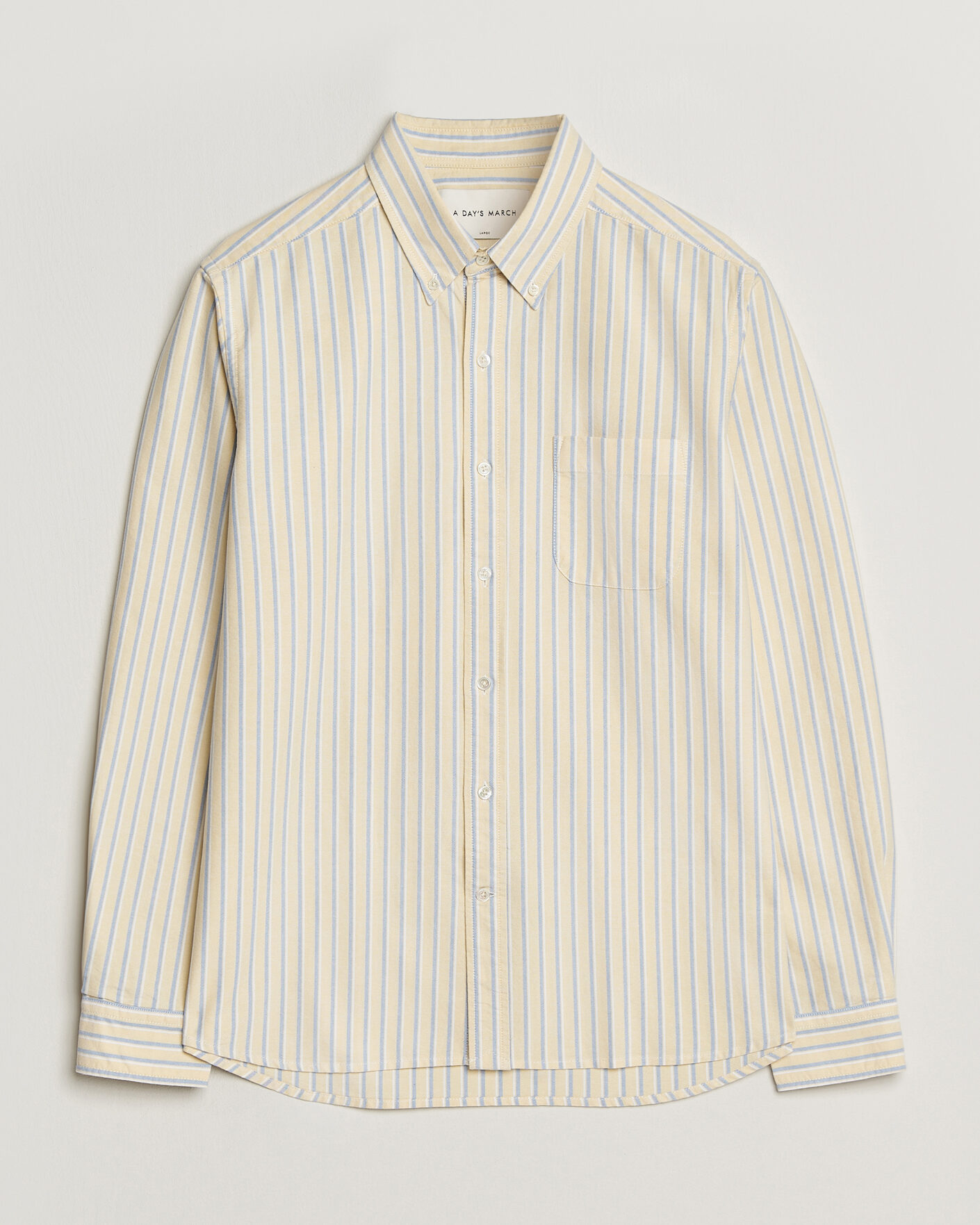 Heren | Overhemden | A Day's March | Original Oxford Shirt Yellow Multi