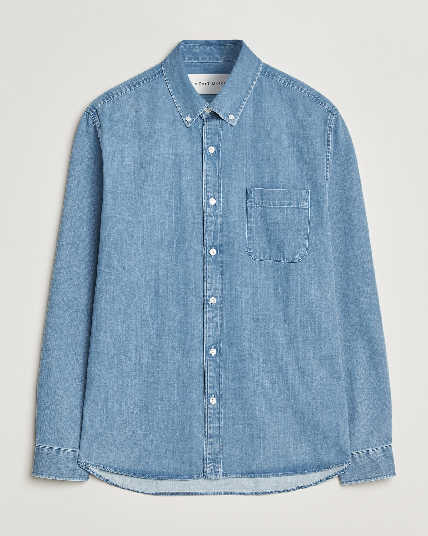 Heren | Overhemden | A Day's March | Original Denim Shirt Light Blue