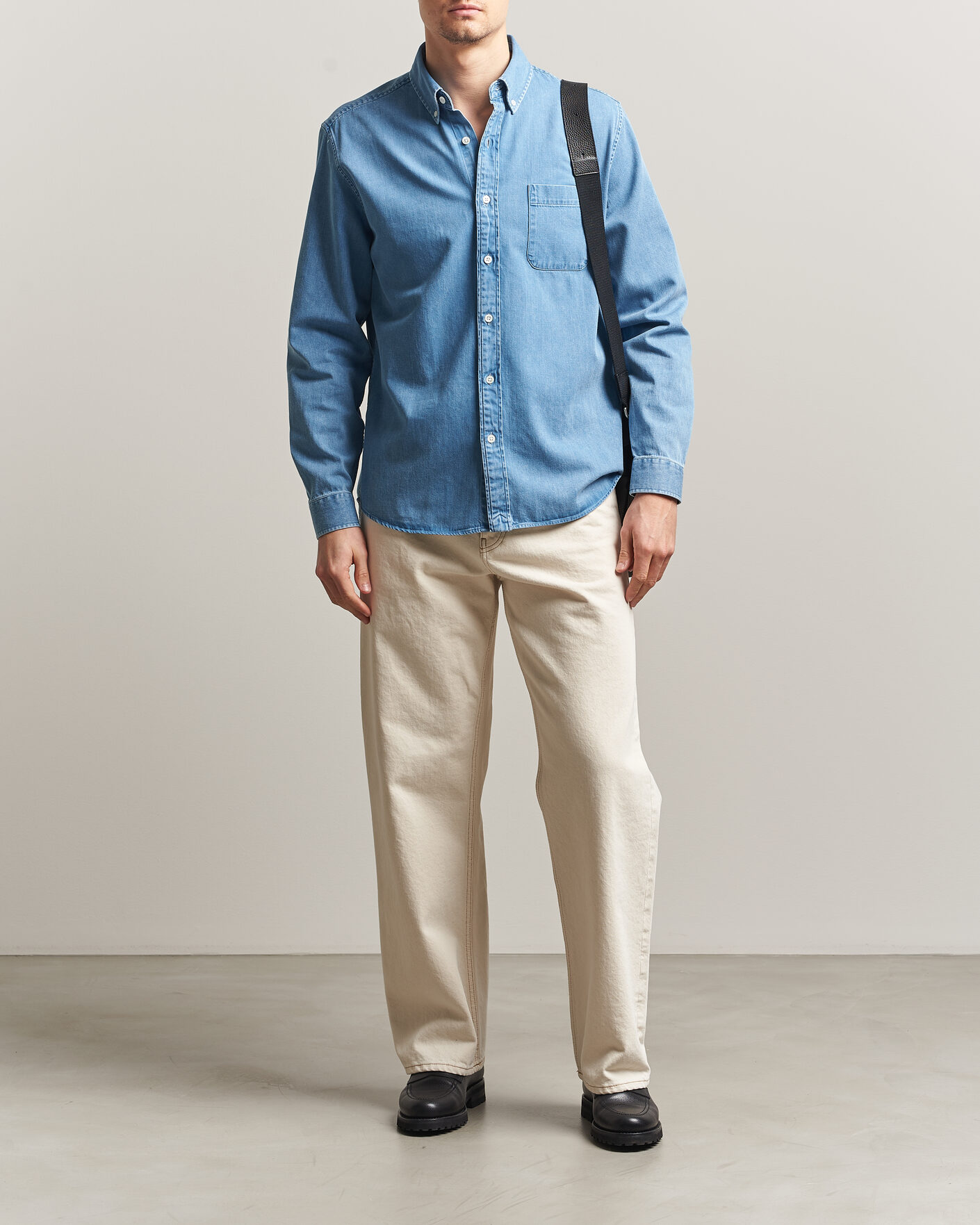 Heren | Overhemden | A Day's March | Original Denim Shirt Light Blue