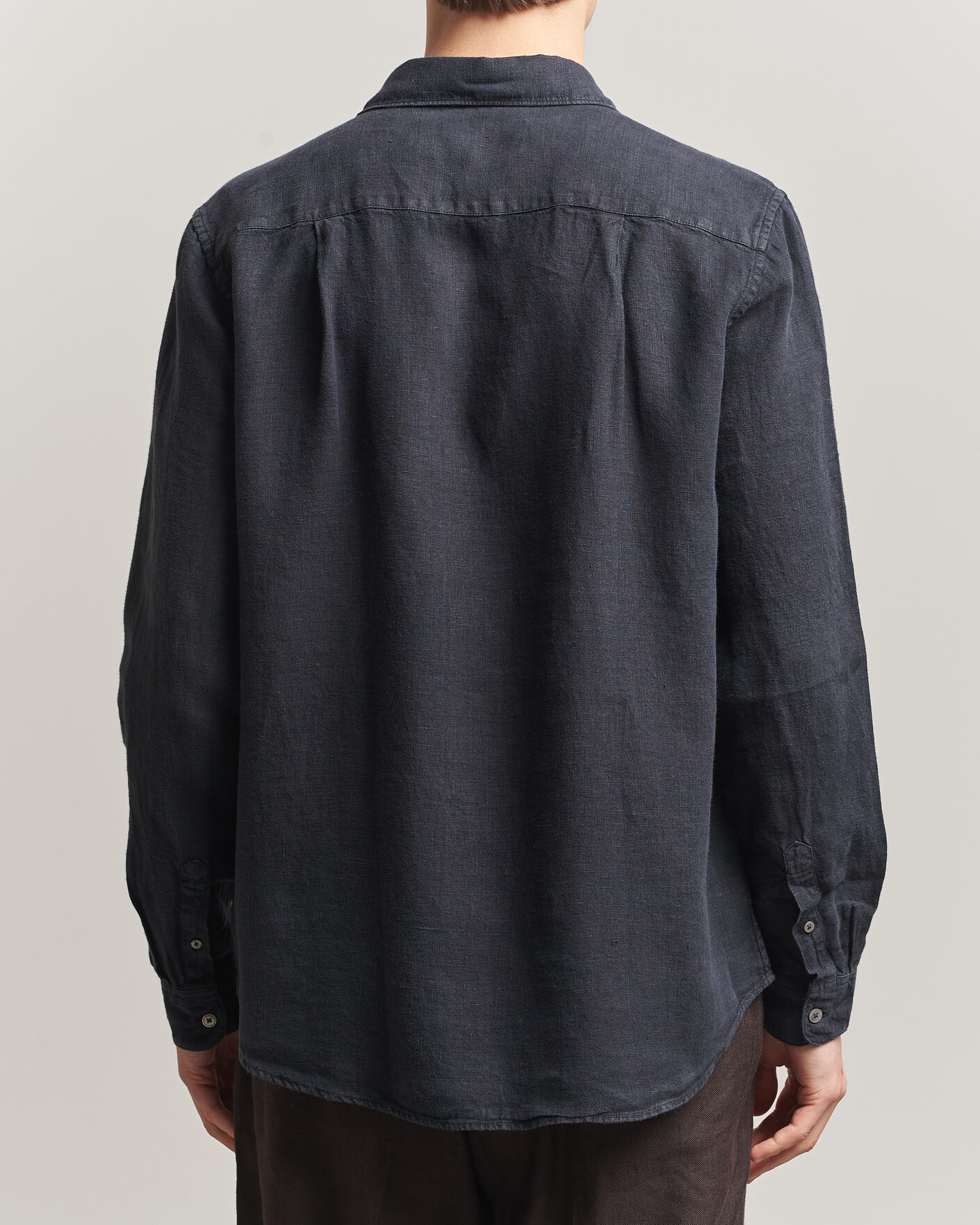 Heren | Overhemden | A Day's March | Daintree Linen Shirt Off Black