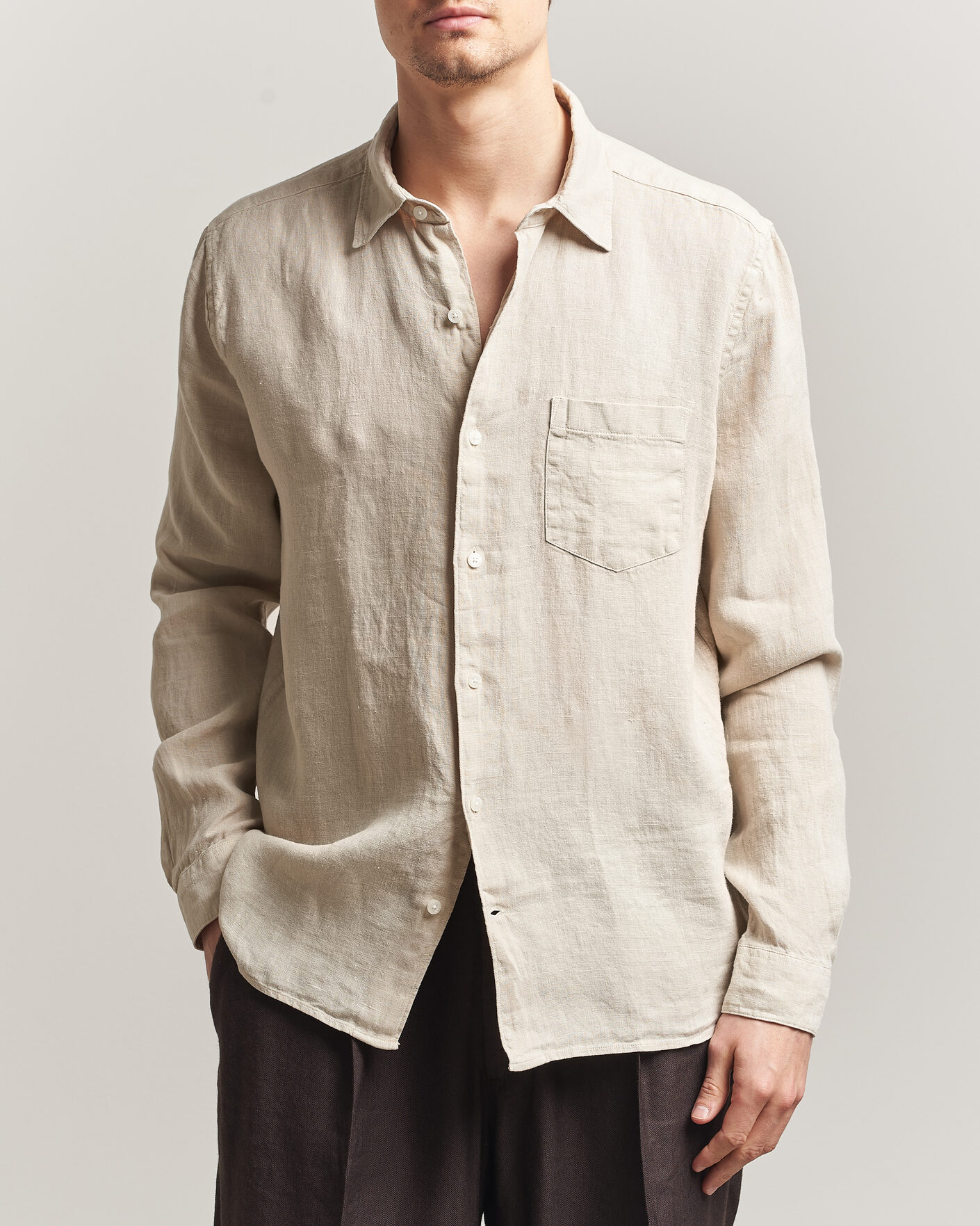 Heren | Overhemden | A Day's March | Daintree Linen Shirt Moonstruck